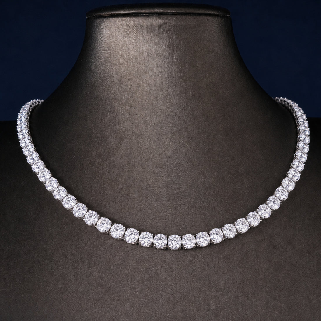 eternity diamond tennis necklace with uniform diamond line necklace