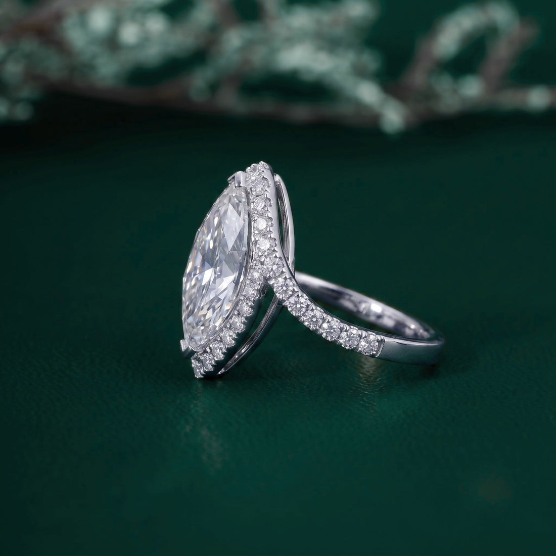 halo ring with solid gold ring.
