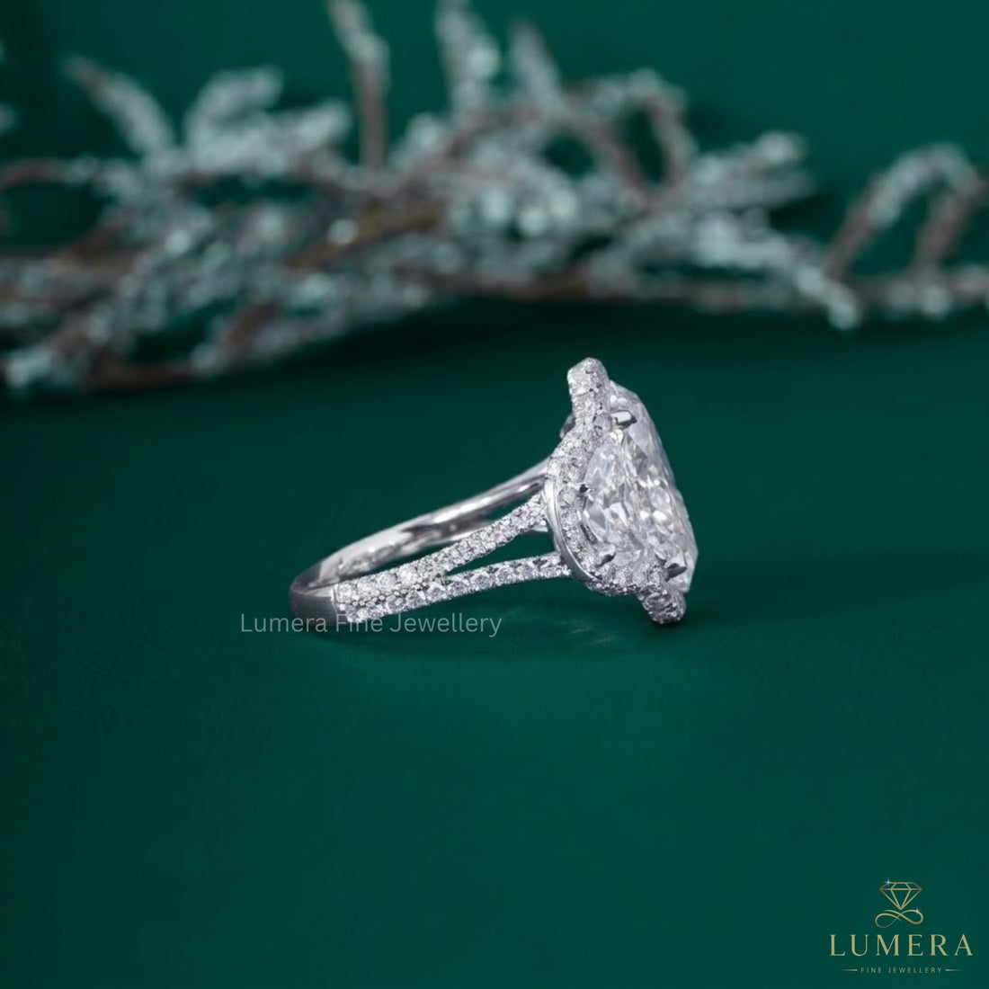 Three stone diamond ring with 3 stone engagement ring.