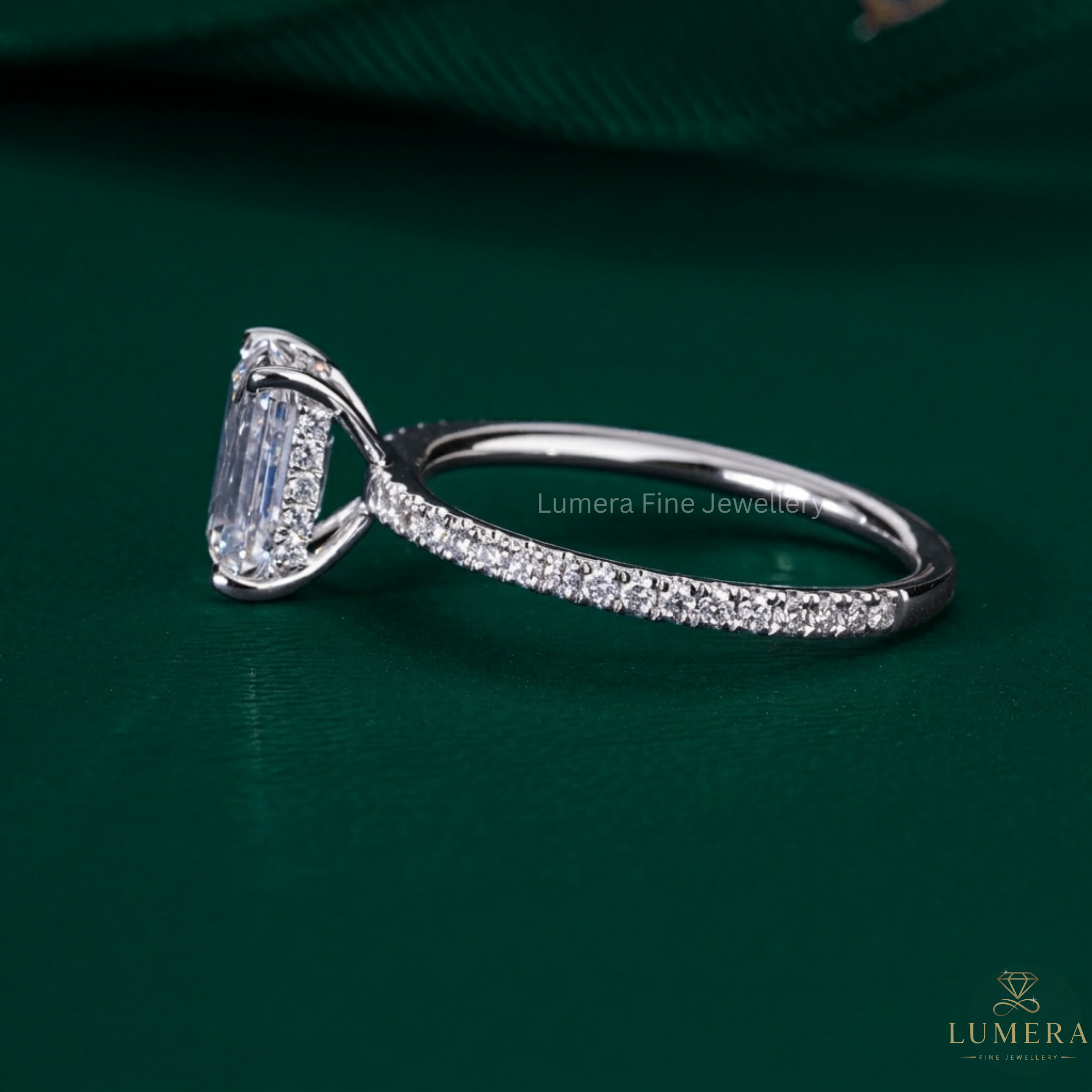 buy diamond ring featuring lumera engagement ring.
