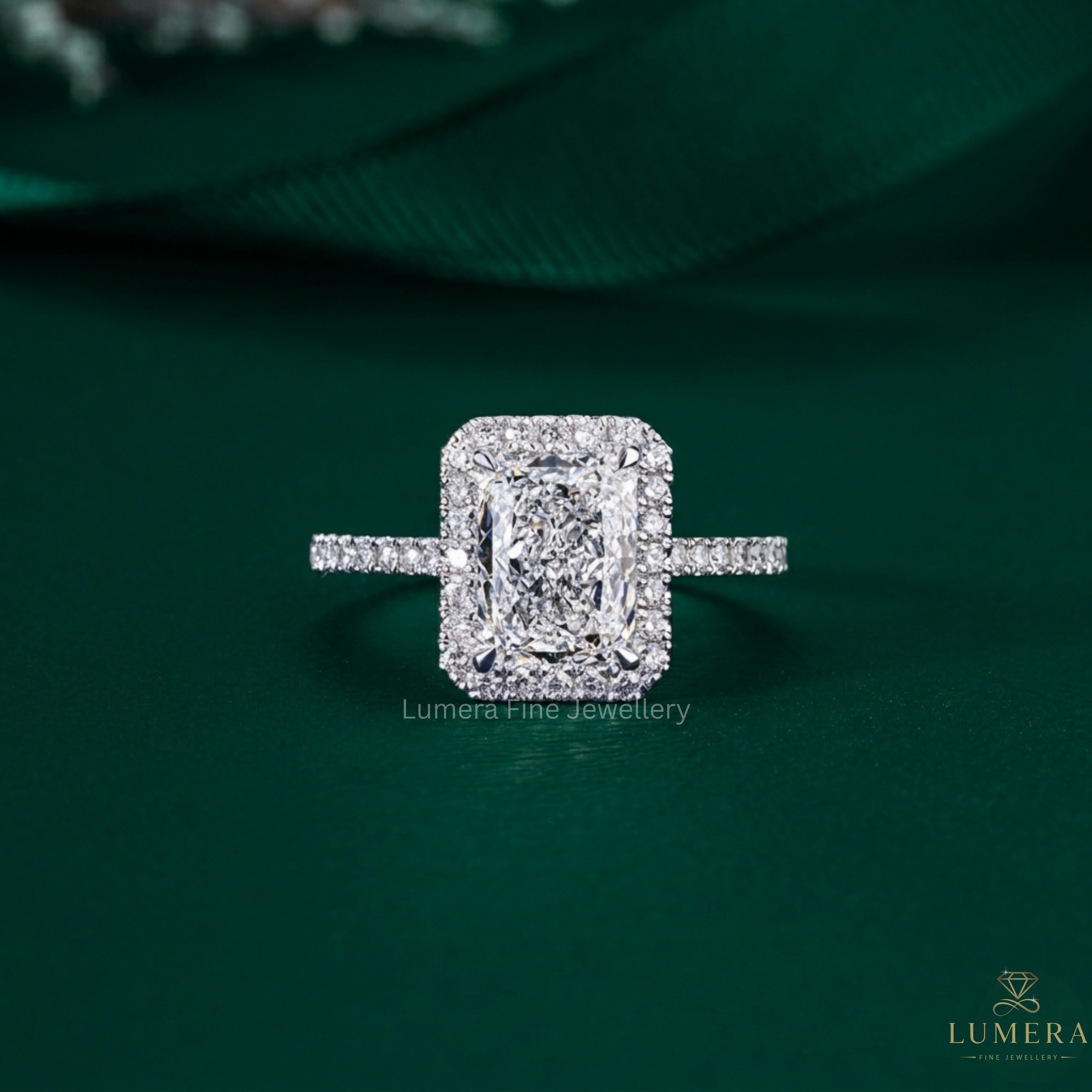 radiant cut lab grown diamond ring with radiant cut engagement ring.
