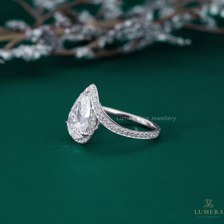 bypass engagement ring with bypass halo setting.