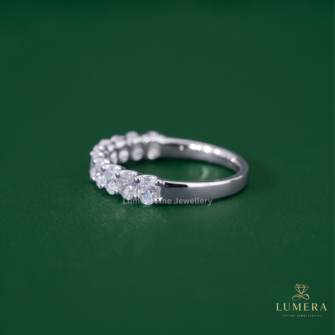 stackable wedding band with diamond wedding band.
