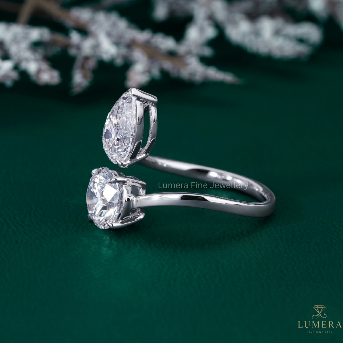 pear diamond ring with pear shaped engagement ring.