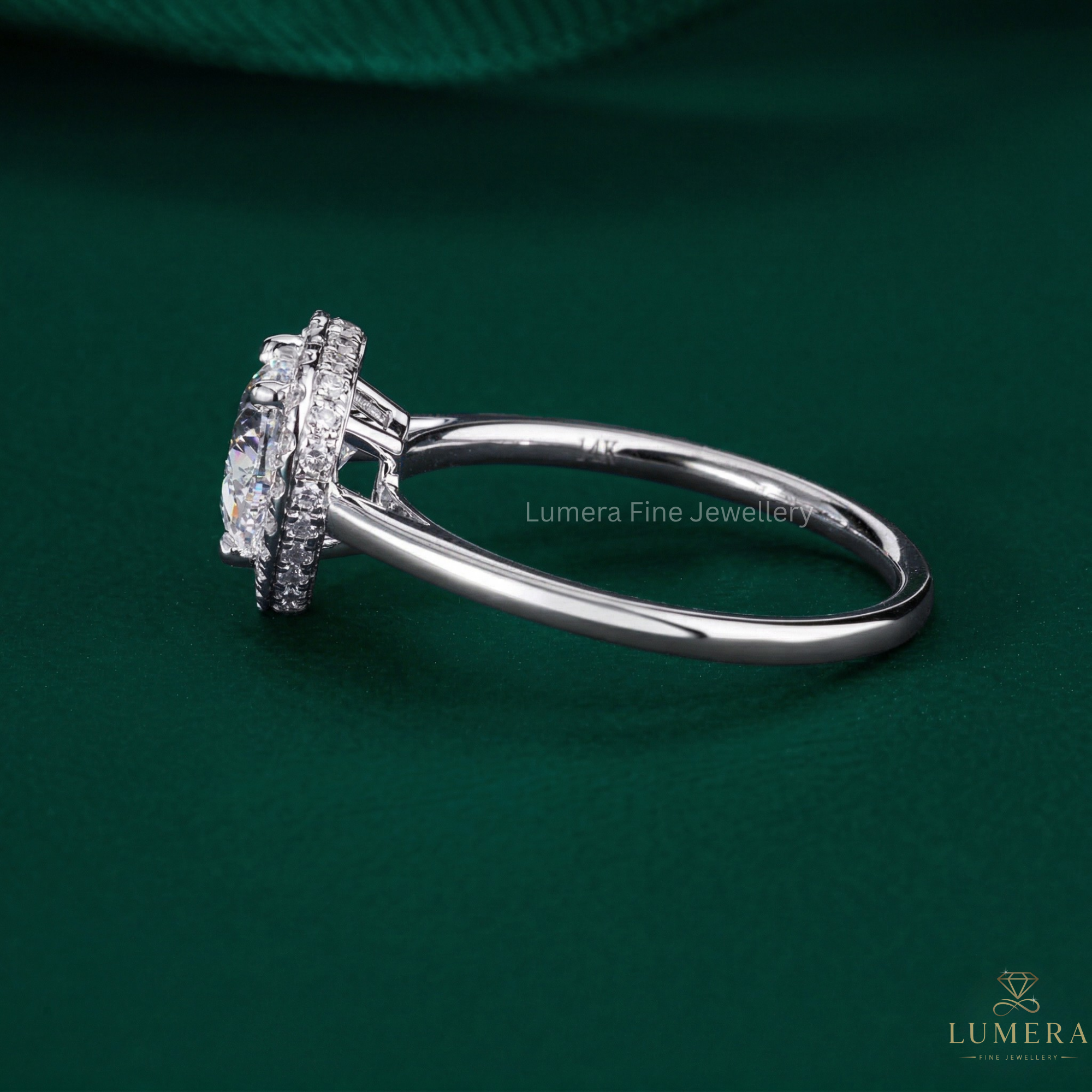 cathedral setting ring with prong setting ring.
