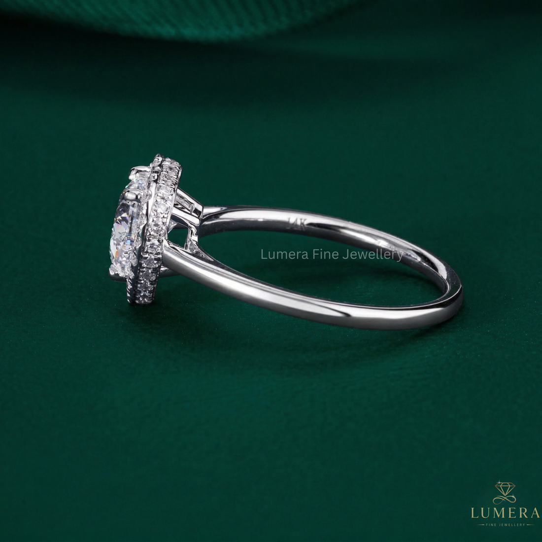 cathedral setting ring with prong setting ring.
