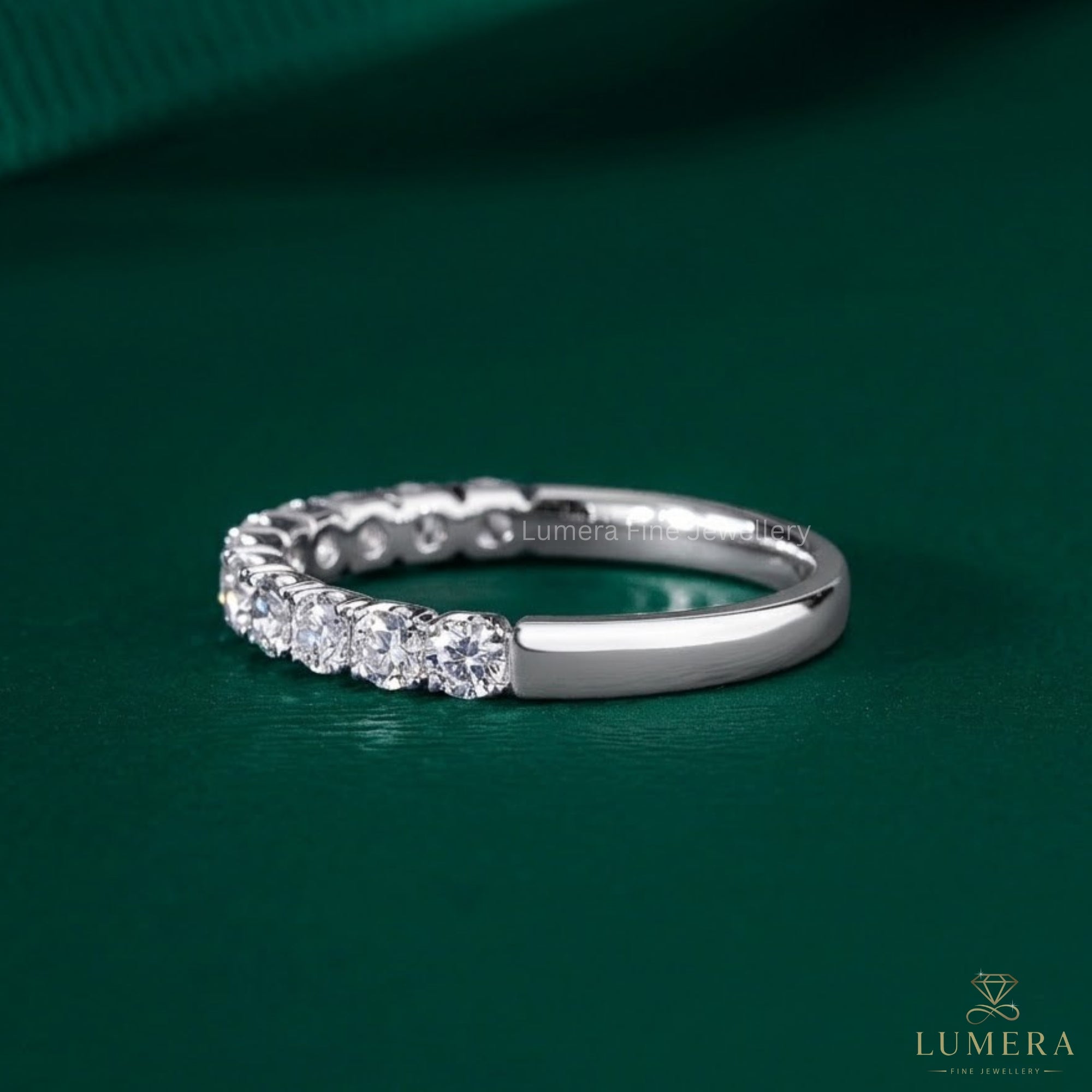 1.20 Ct Round Brilliant Lab Diamond Elegant Minimalist Wedding Band
