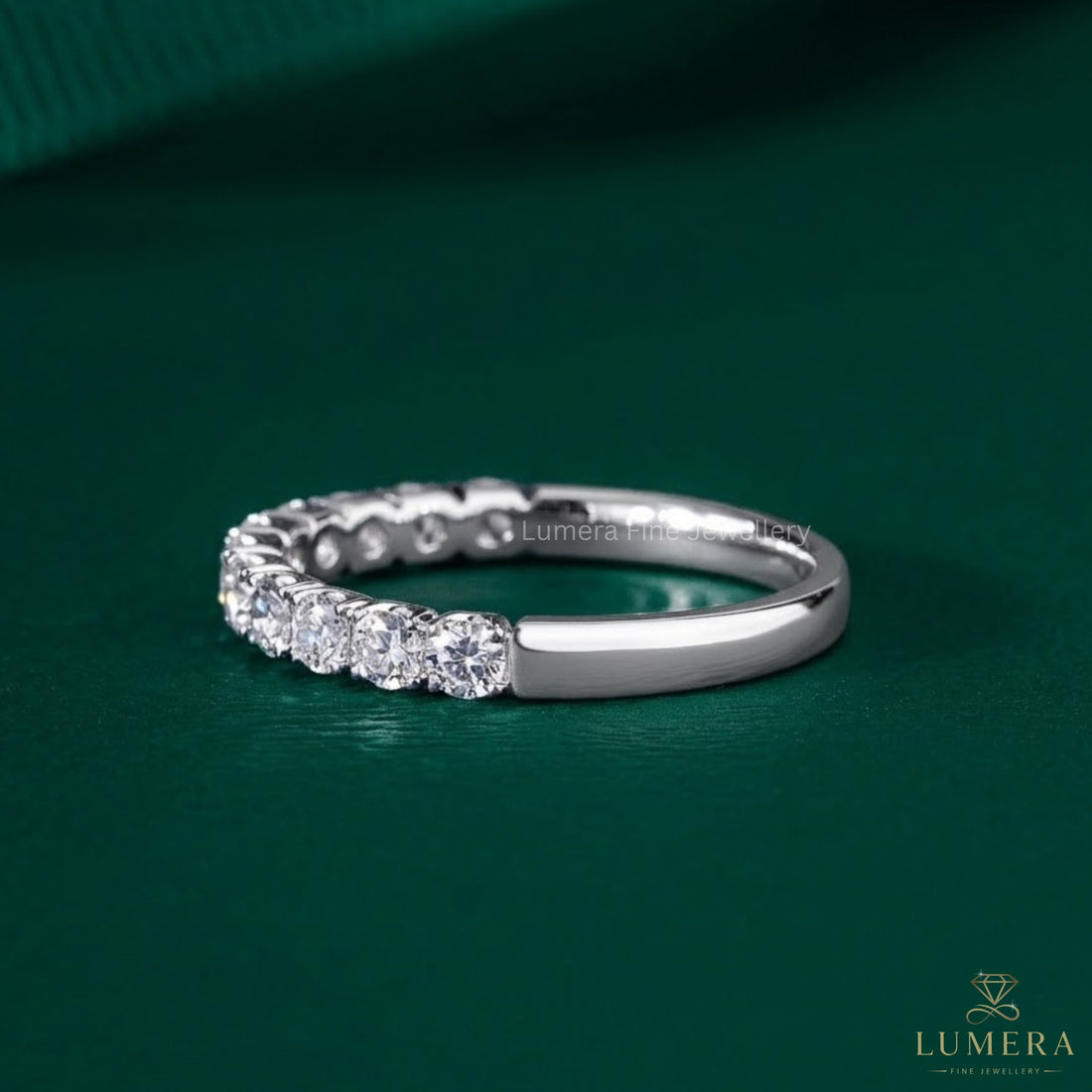 1.20 Ct Round Brilliant Lab Diamond Elegant Minimalist Wedding Band