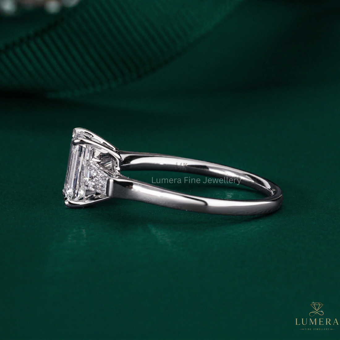 Three stone ring with Past present future ring.