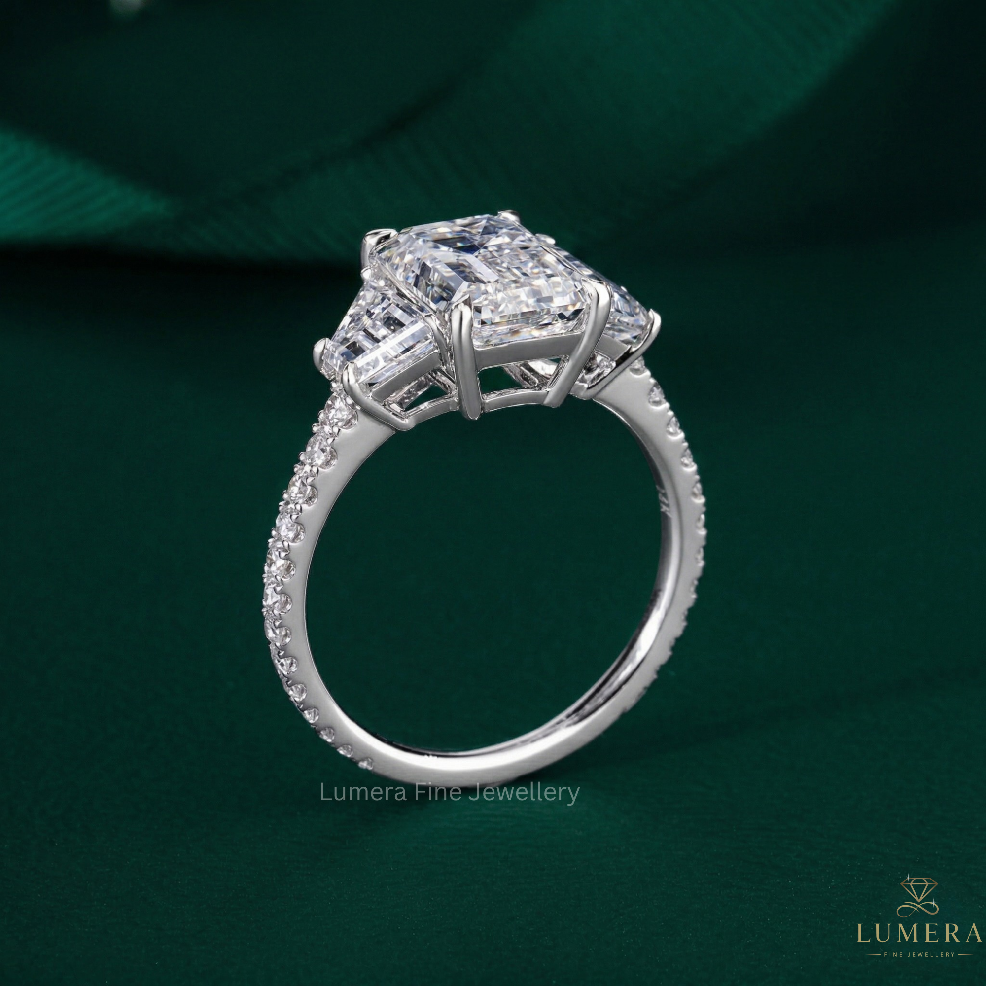 lumera diamond ring in Pave Setting Ring style.
