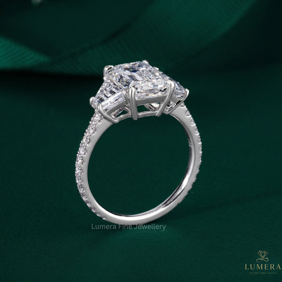 lumera diamond ring in Pave Setting Ring style.
