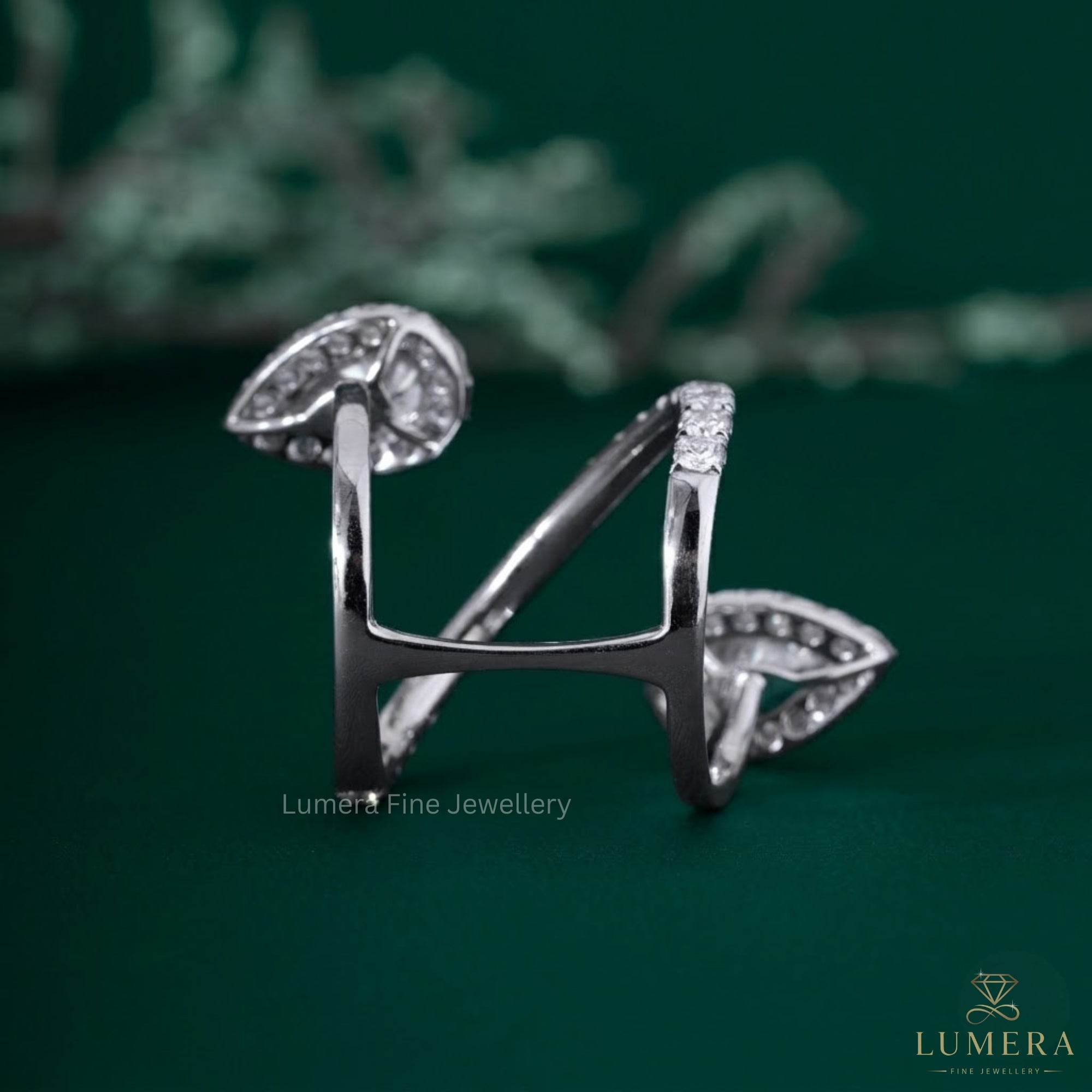 Two stone engagement ring with Toi et moi engagement ring.