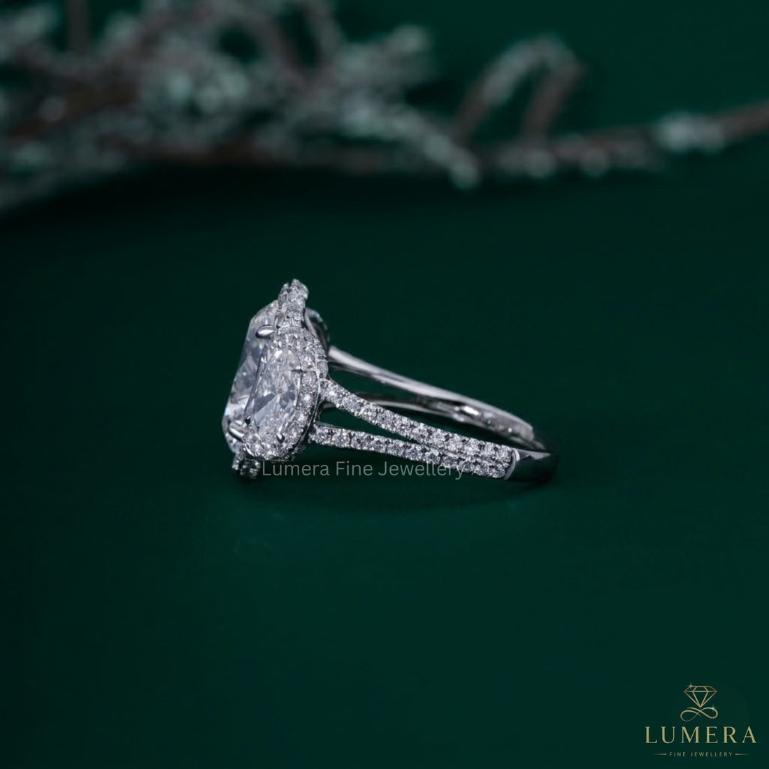 Three stone ring with Past present future ring.