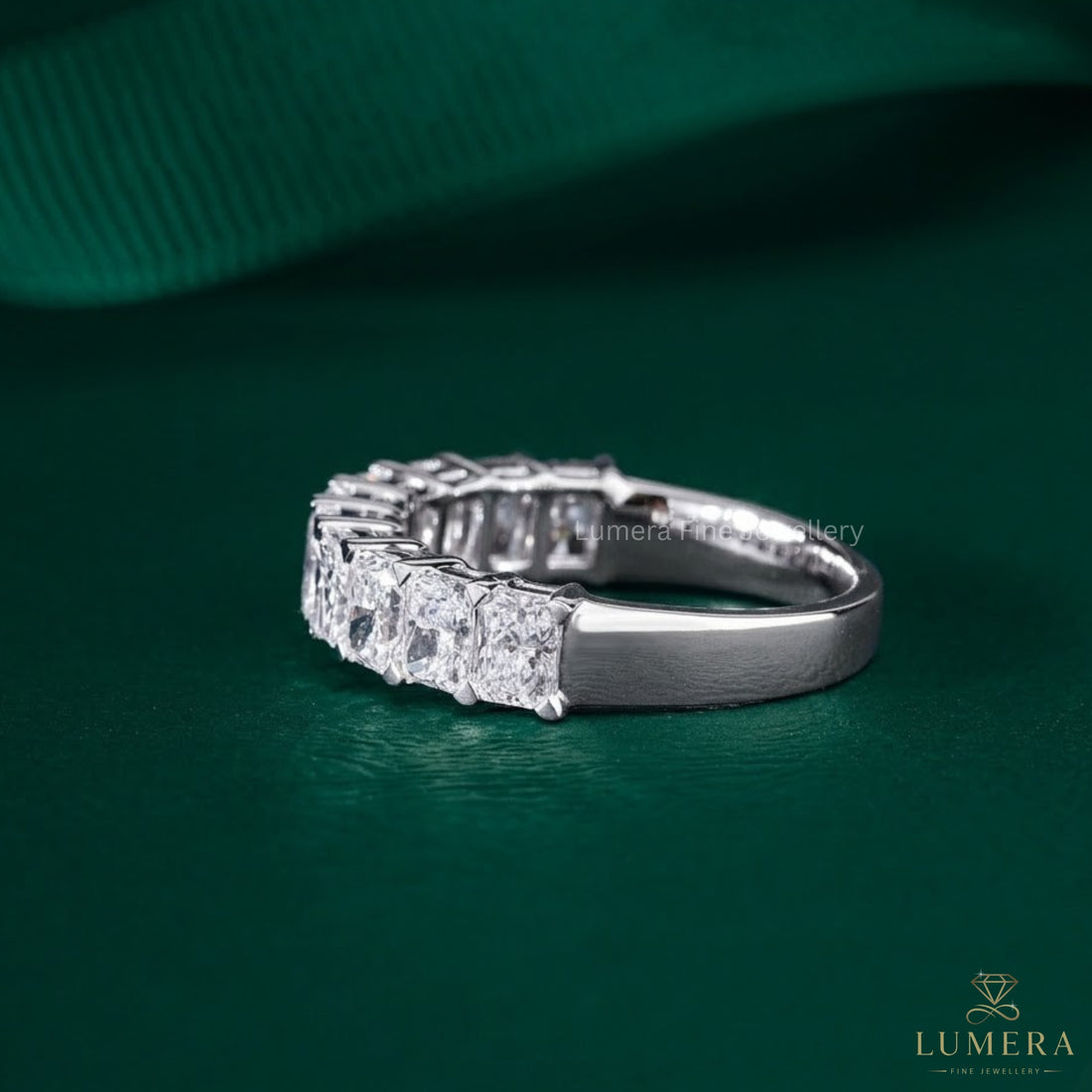 1.70 TCW Radiant Shape Lab Diamond Eternity Luxury Bridal Wedding Band