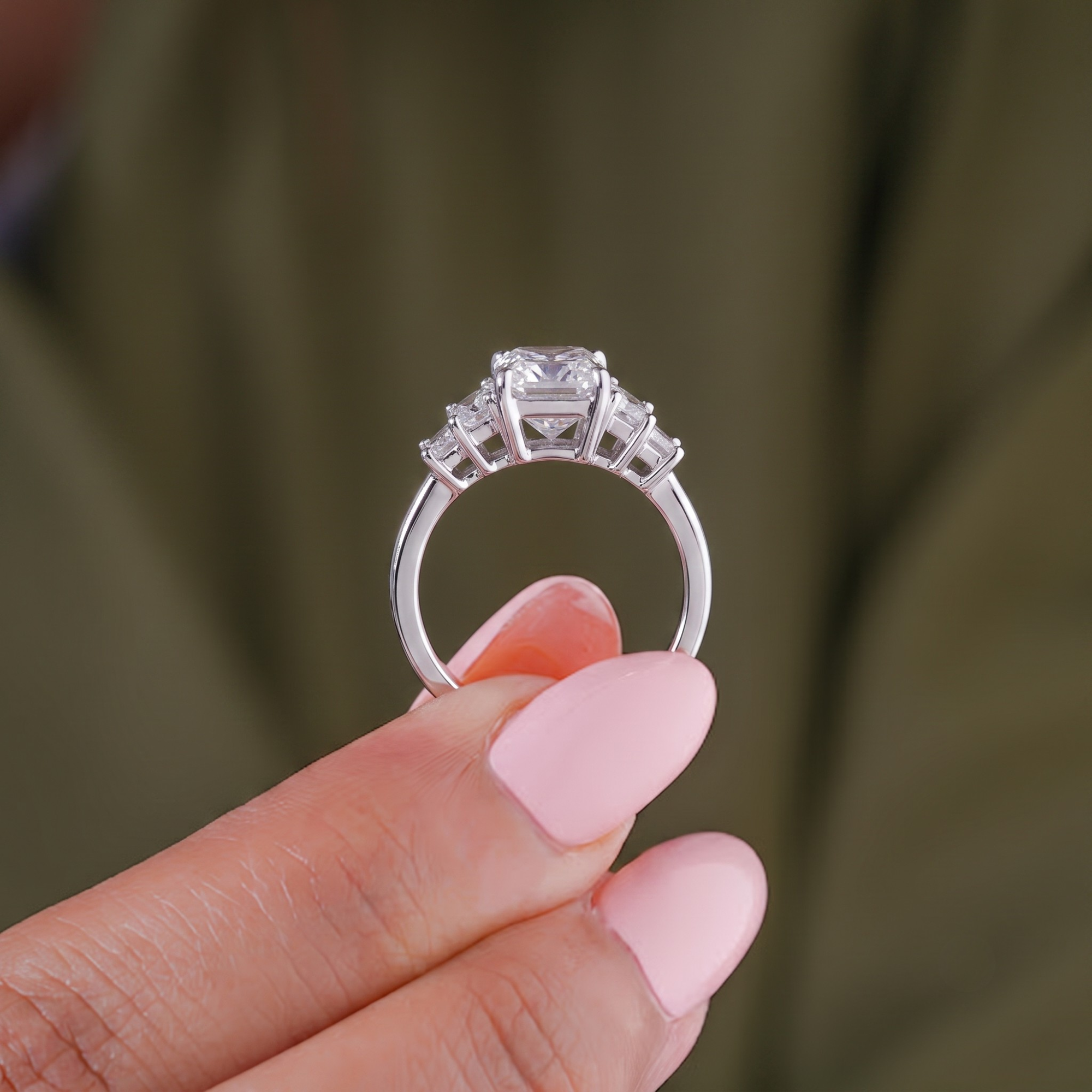 lab grown diamond with shop engagement ring.
