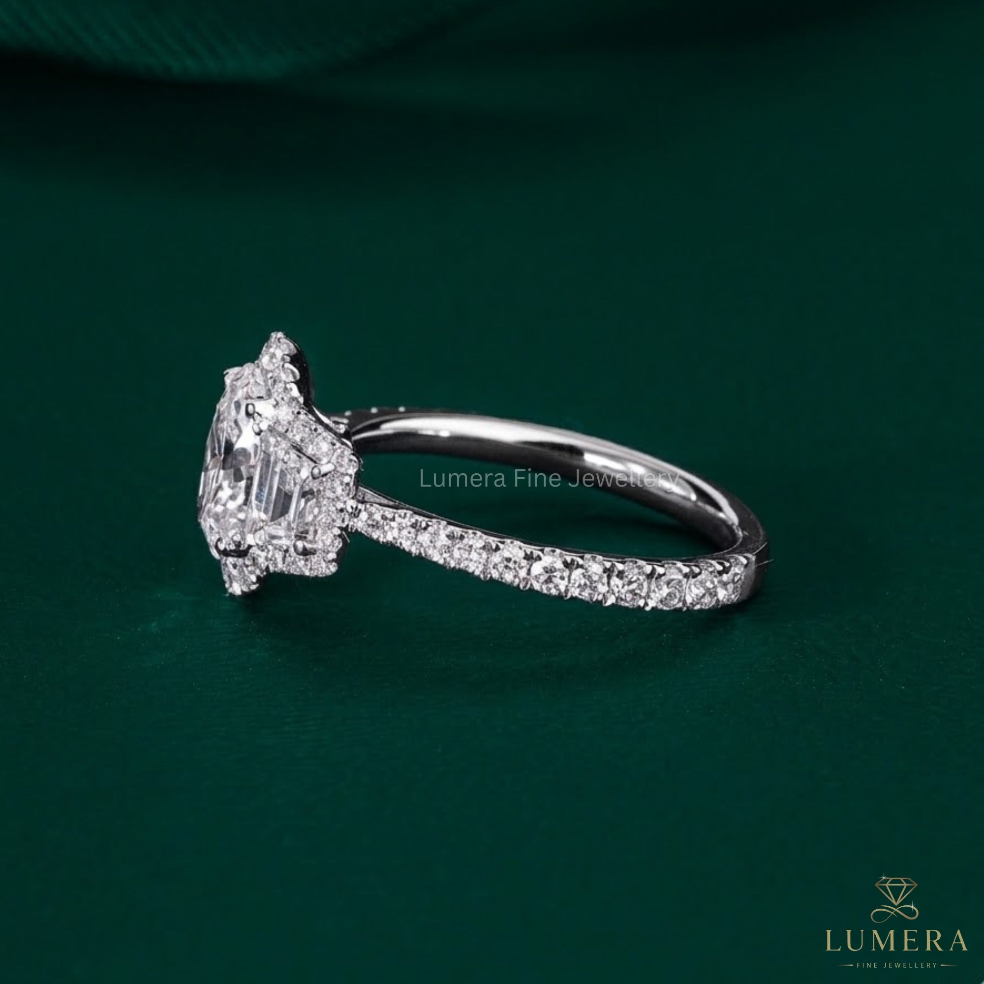 solid gold diamond ring for promise ring.
