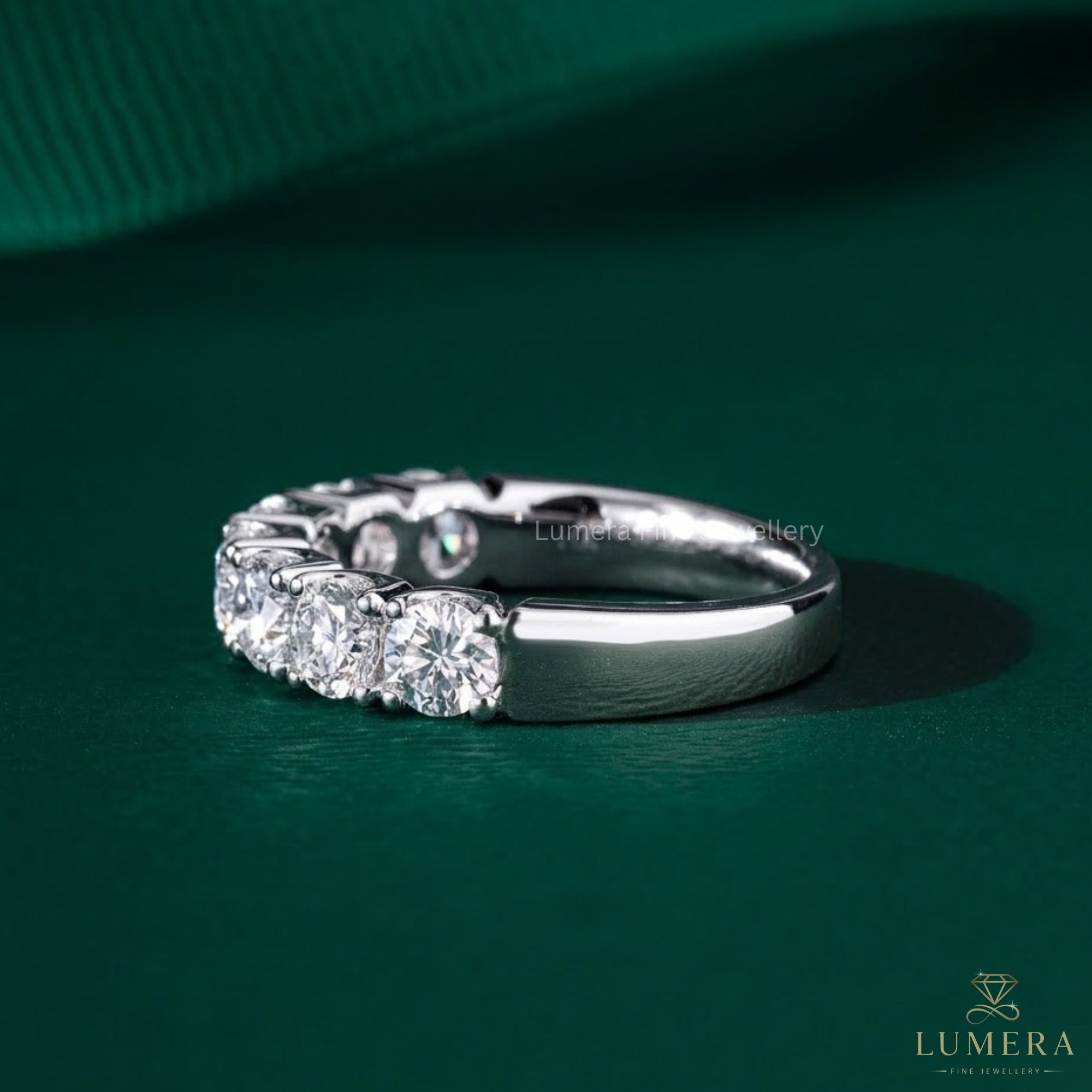 1.50 TCW Round Cut Lab Grown Diamond  Wedding Anniversary Band
