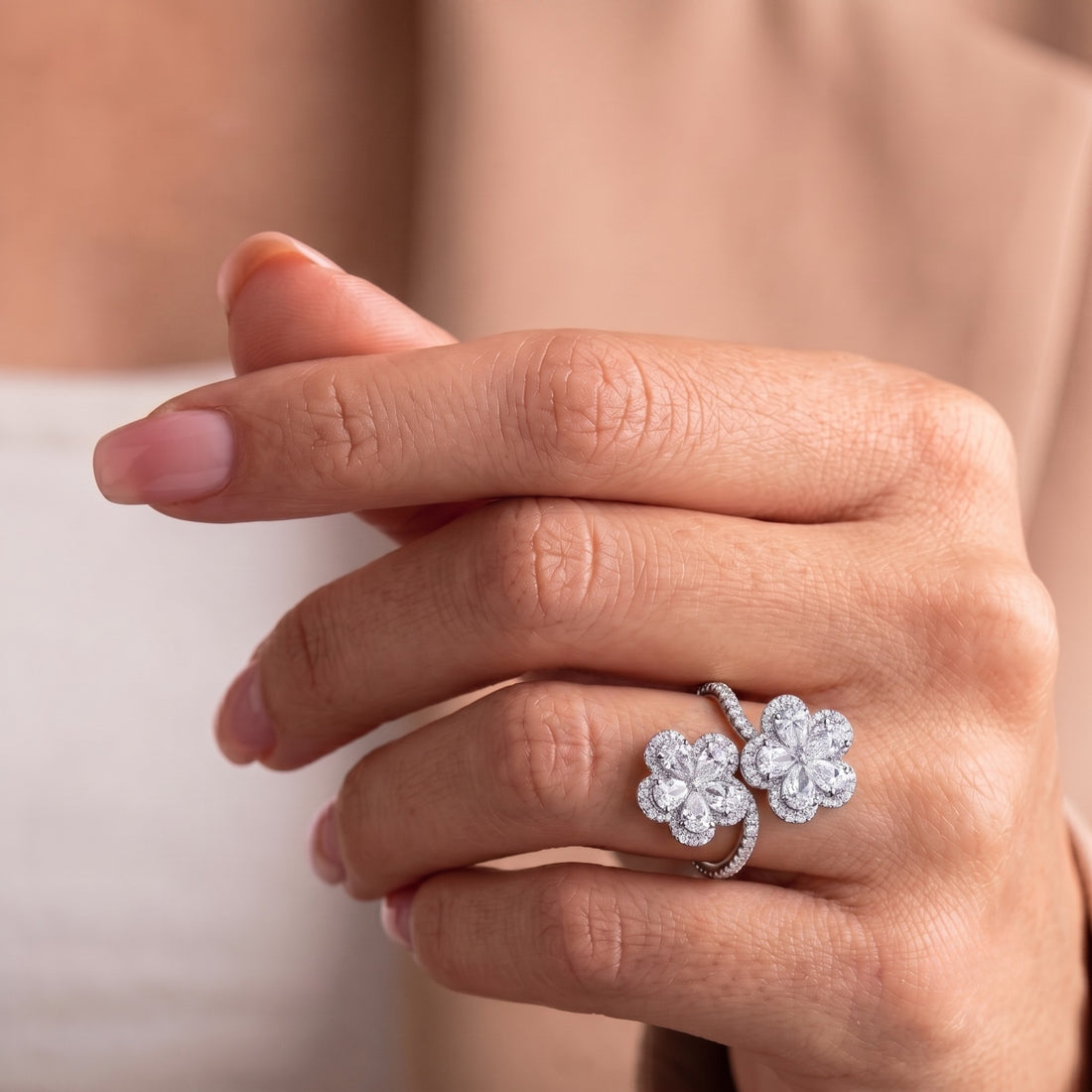 halo engagement ring with halo diamond ring.
