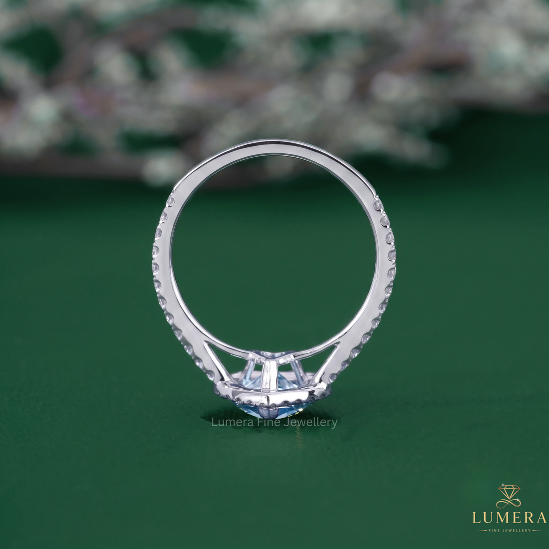 Heart Diamond Ring with claw prong setting.