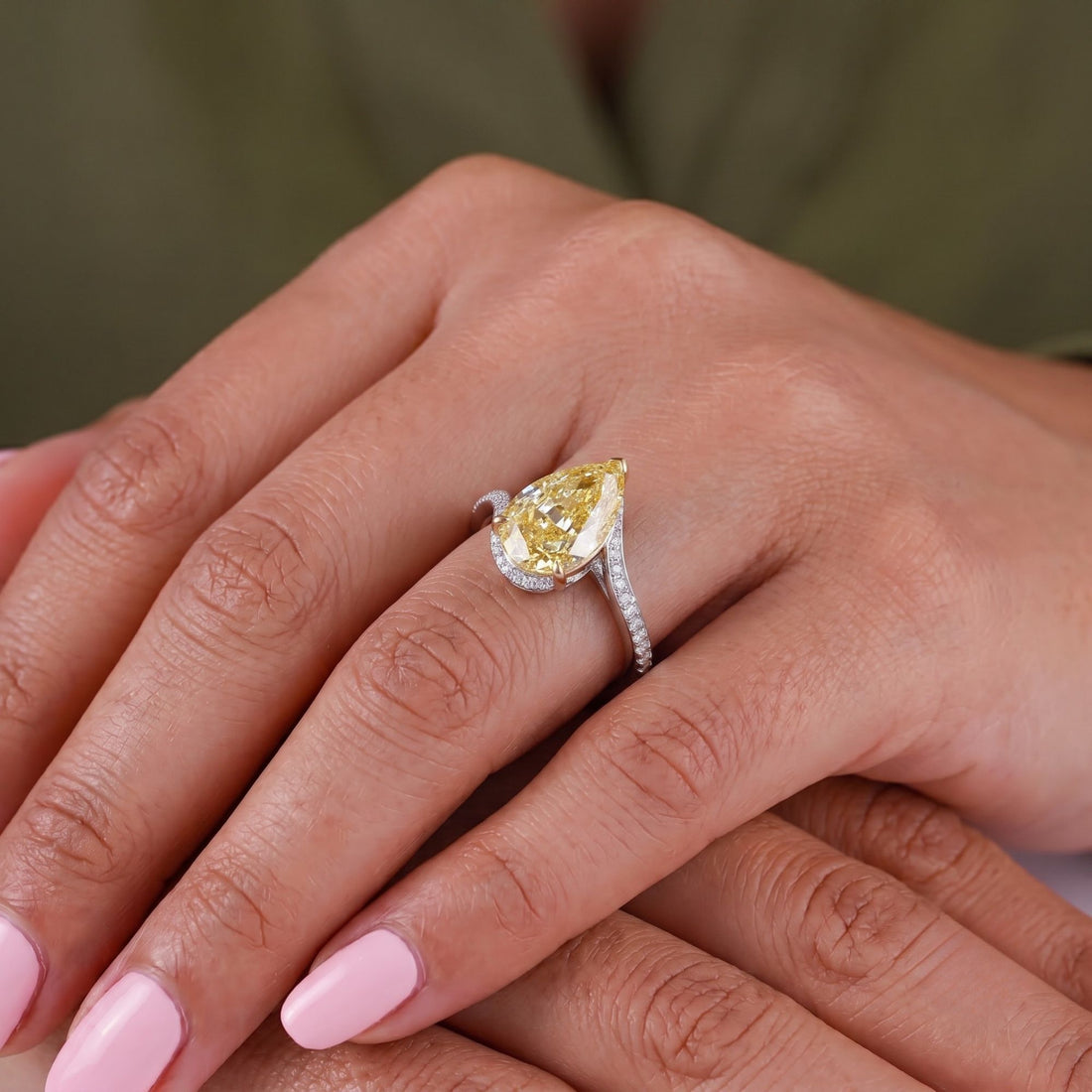 bypass engagement ring with bypass diamond ring.

