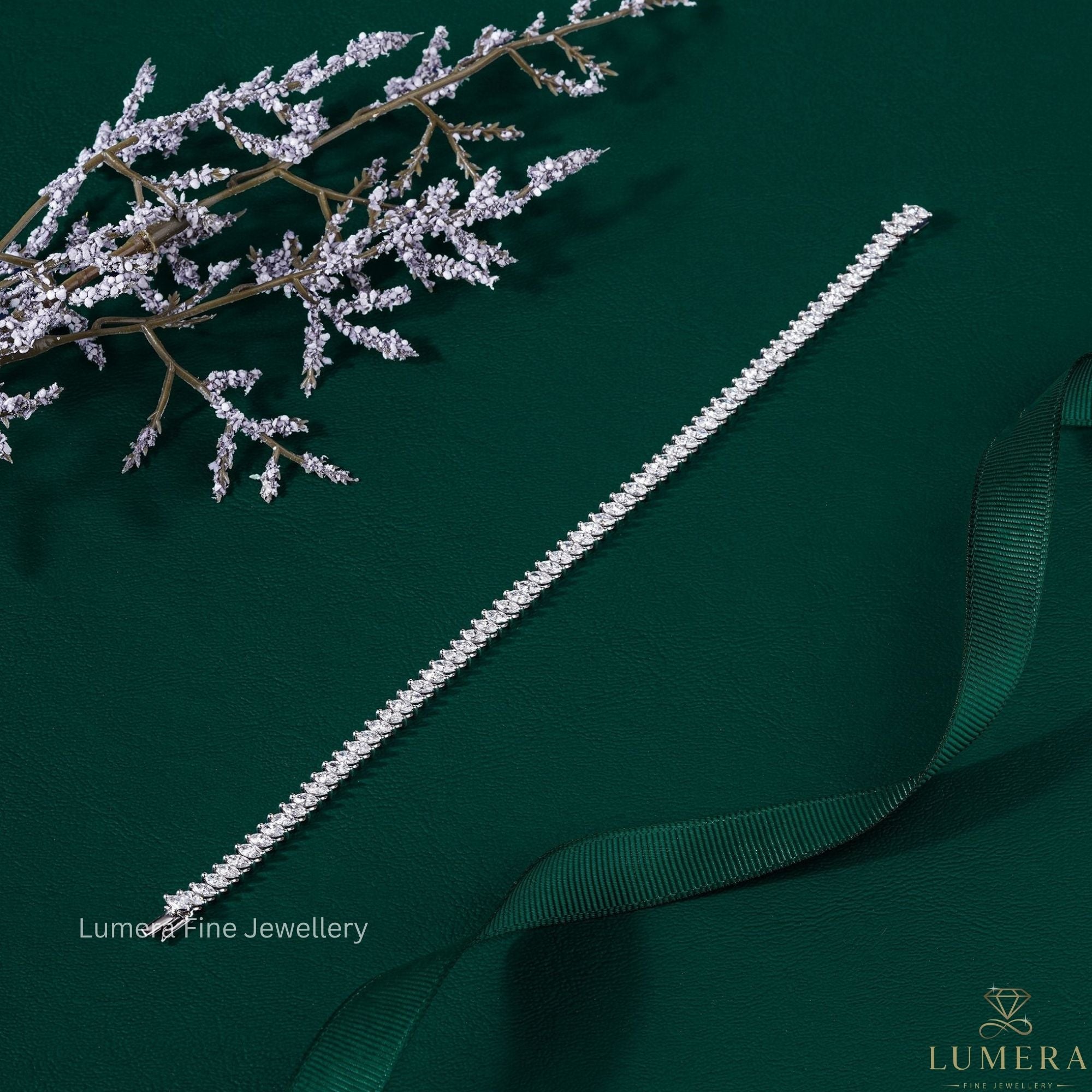 Marquise Lab Grown Diamond Tennis Bracelet