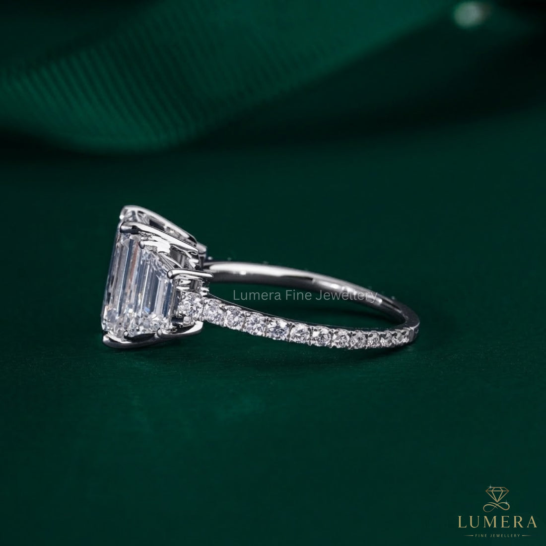 3 diamond ring with basket setting ring.