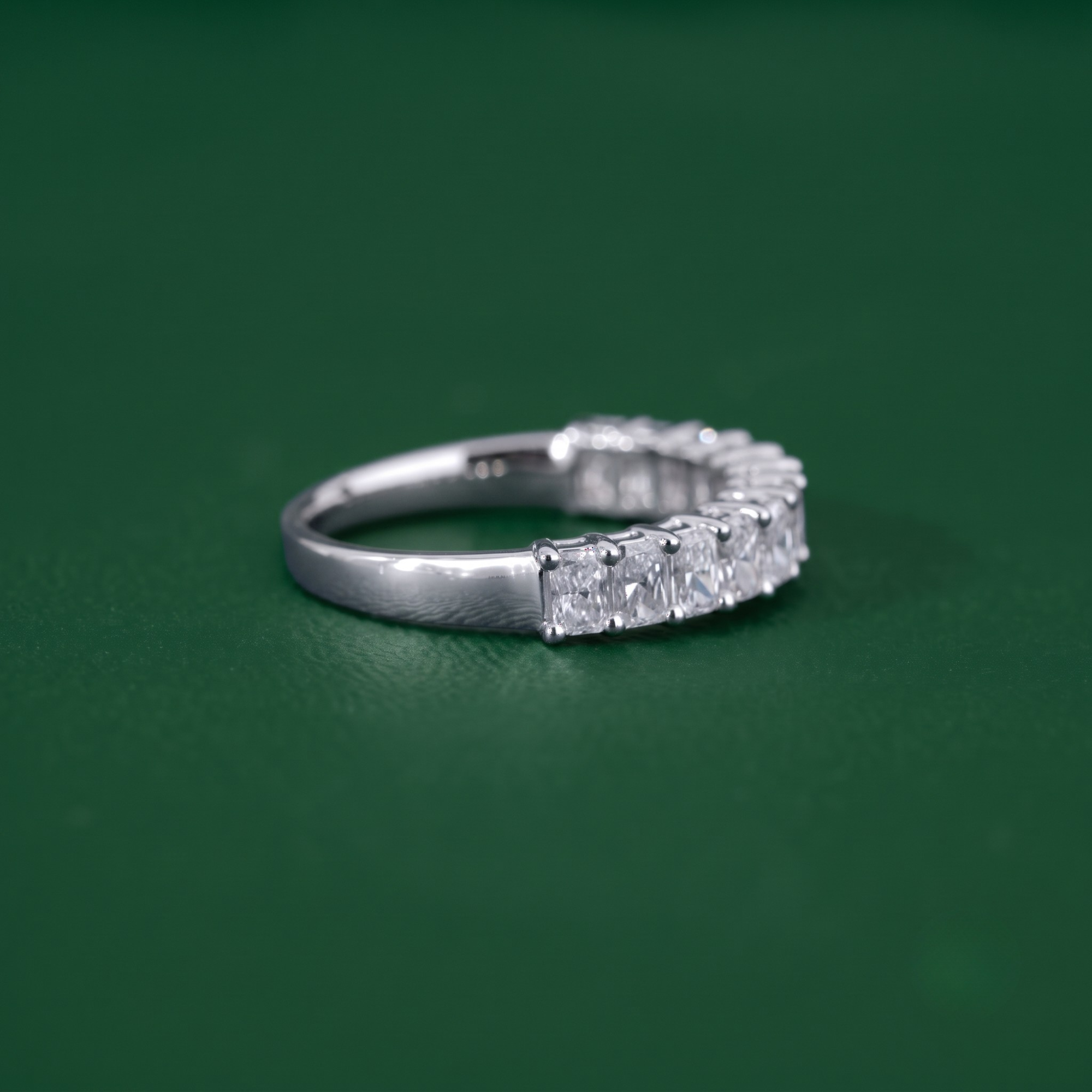 Radiant Cut Wedding Band In Solid Gold