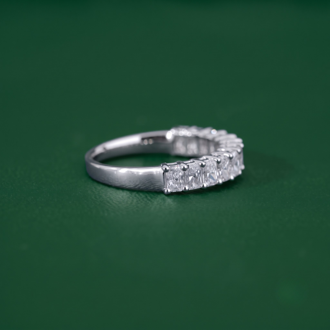 Radiant Cut Wedding Band In Solid Gold