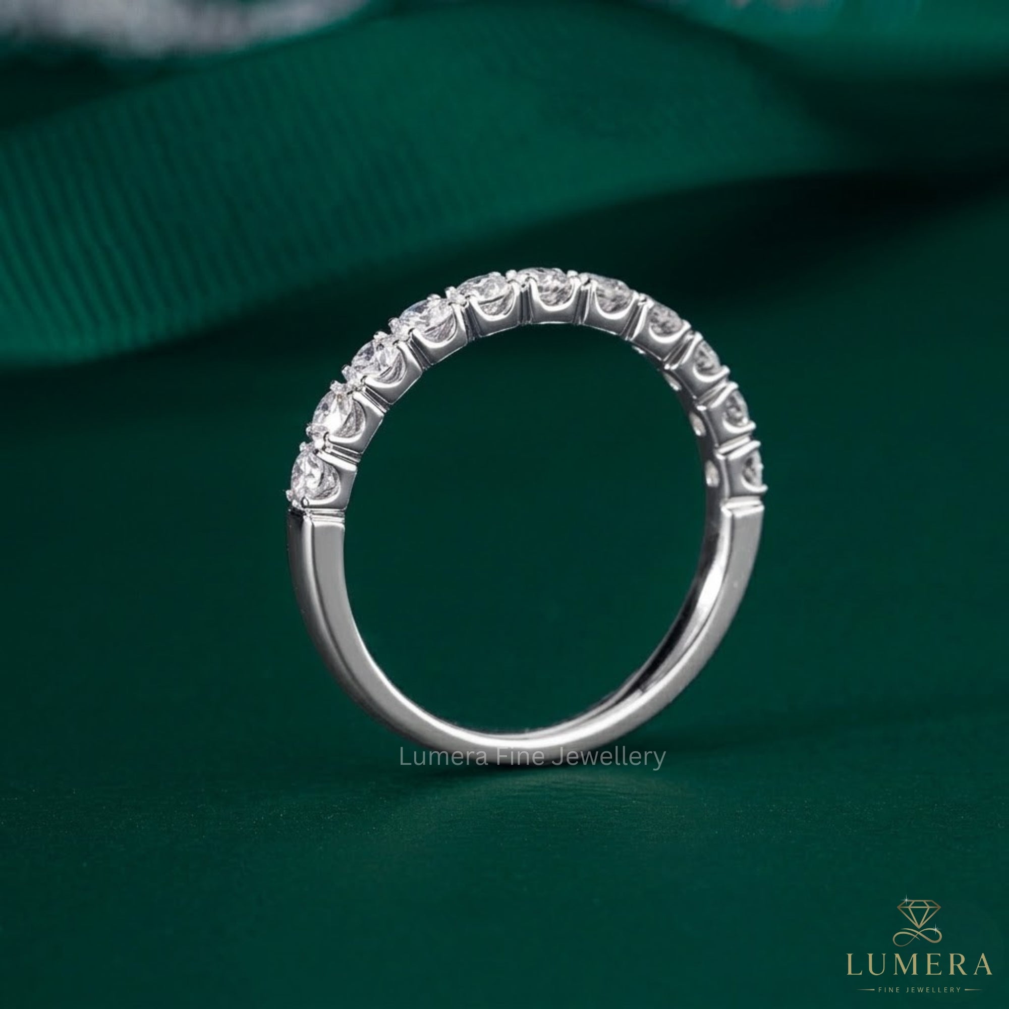 1.20 Ct Round Brilliant Lab Diamond Elegant Minimalist Wedding Band