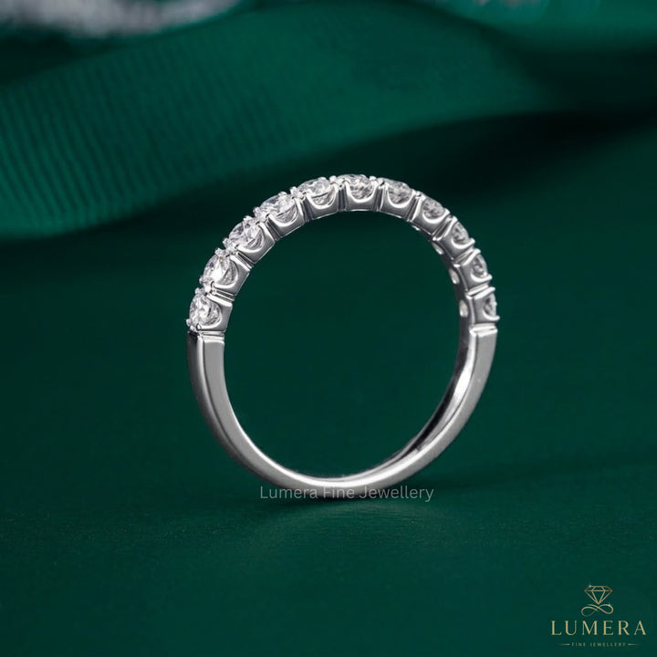 1.20 Ct Round Brilliant Lab Diamond Elegant Minimalist Wedding Band