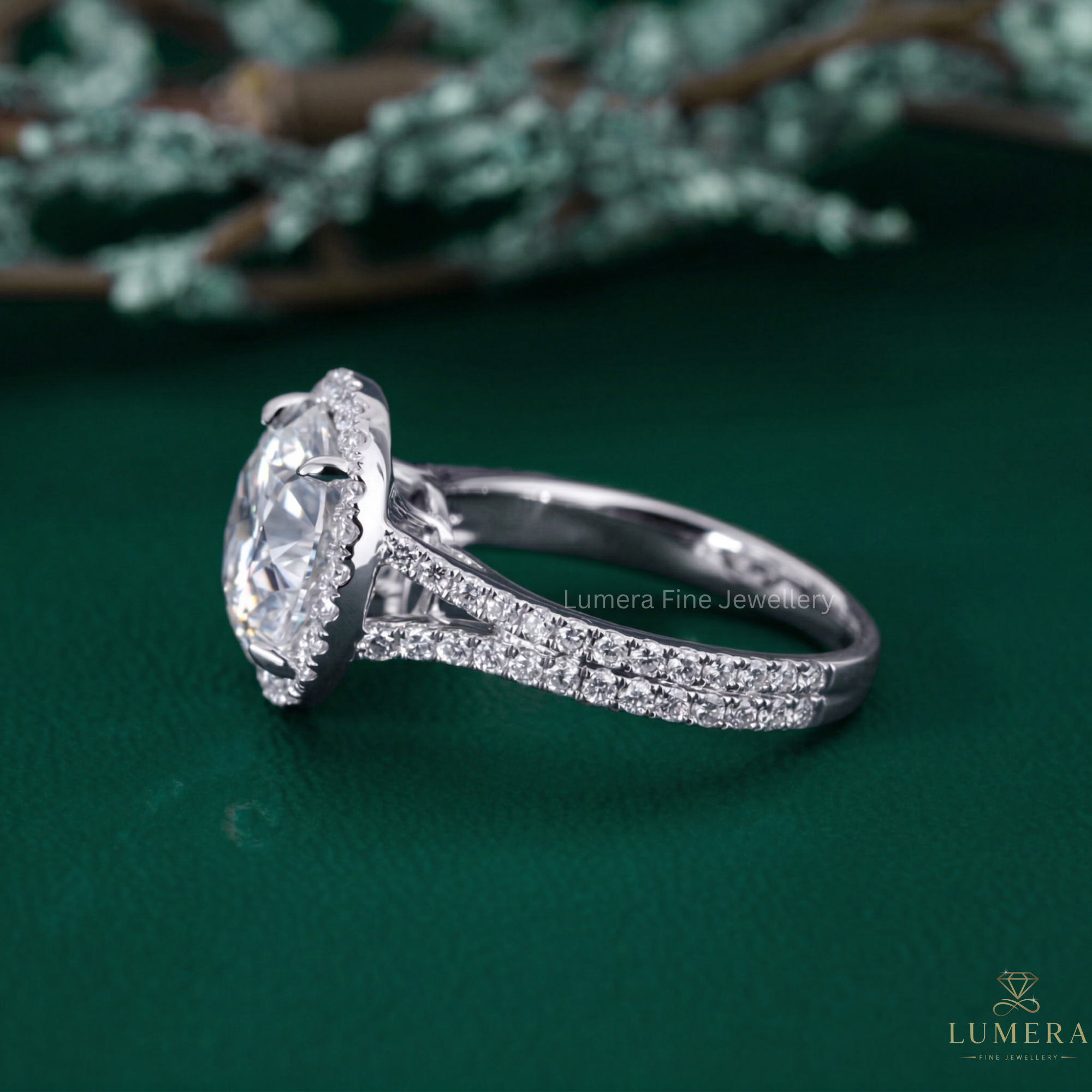 round diamond halo ring with round cut halo diamond ring.