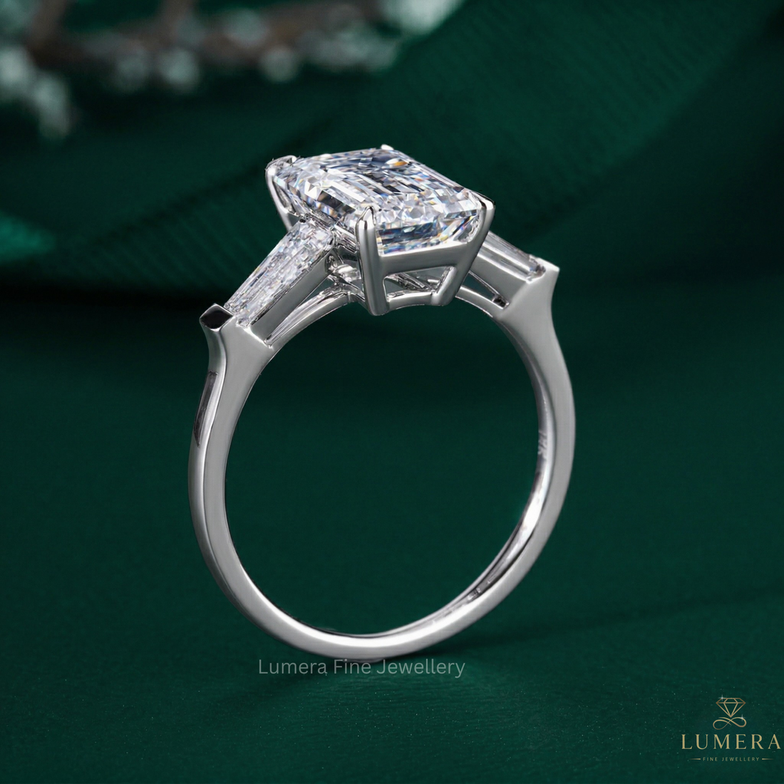 claw prong set on solid gold engagement ring.
