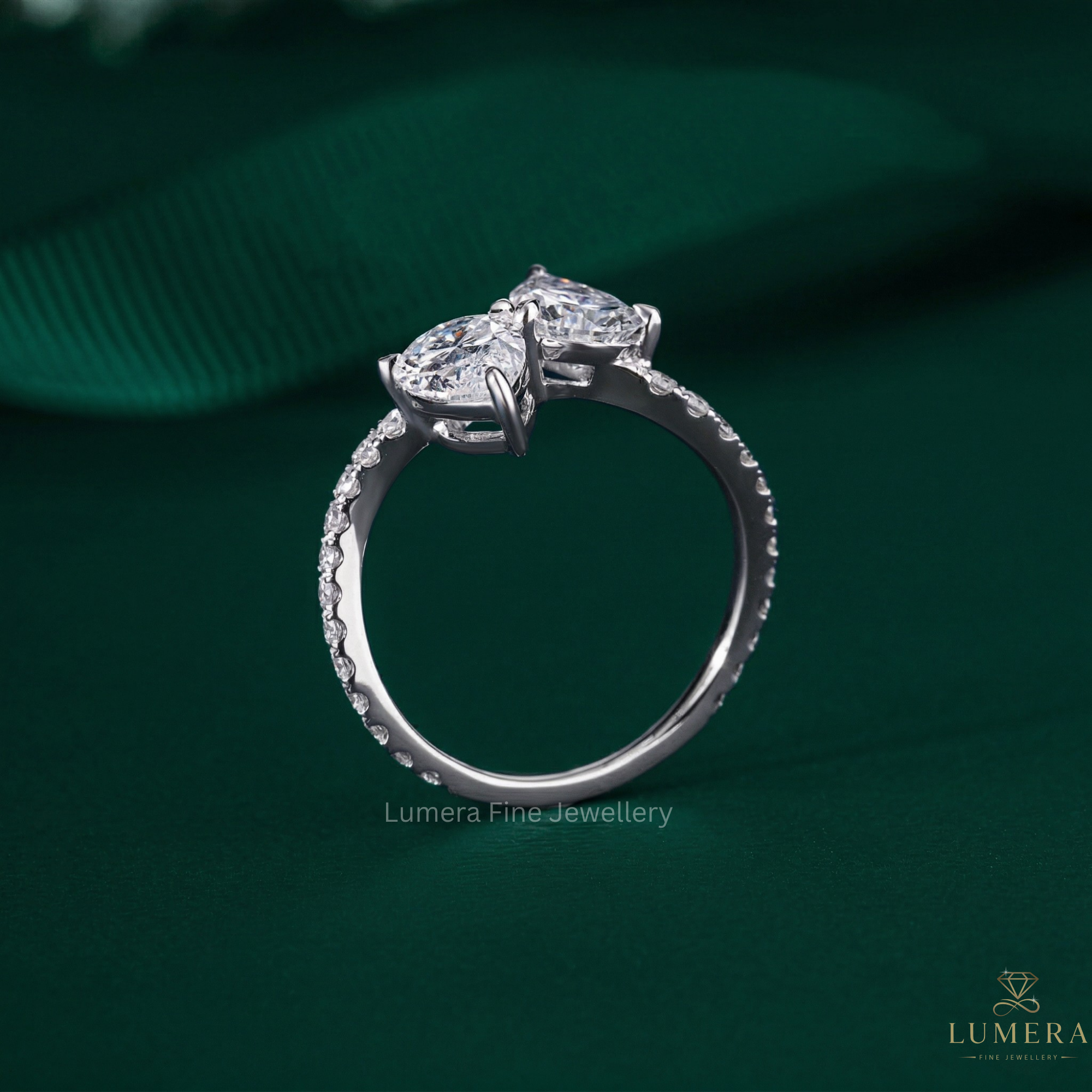 promise ring in lab grown diamond style.
