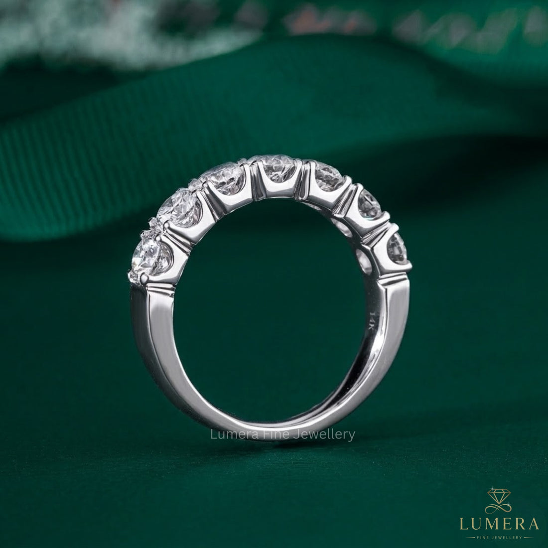 1.50 TCW Round Cut Lab Grown Diamond  Wedding Anniversary Band