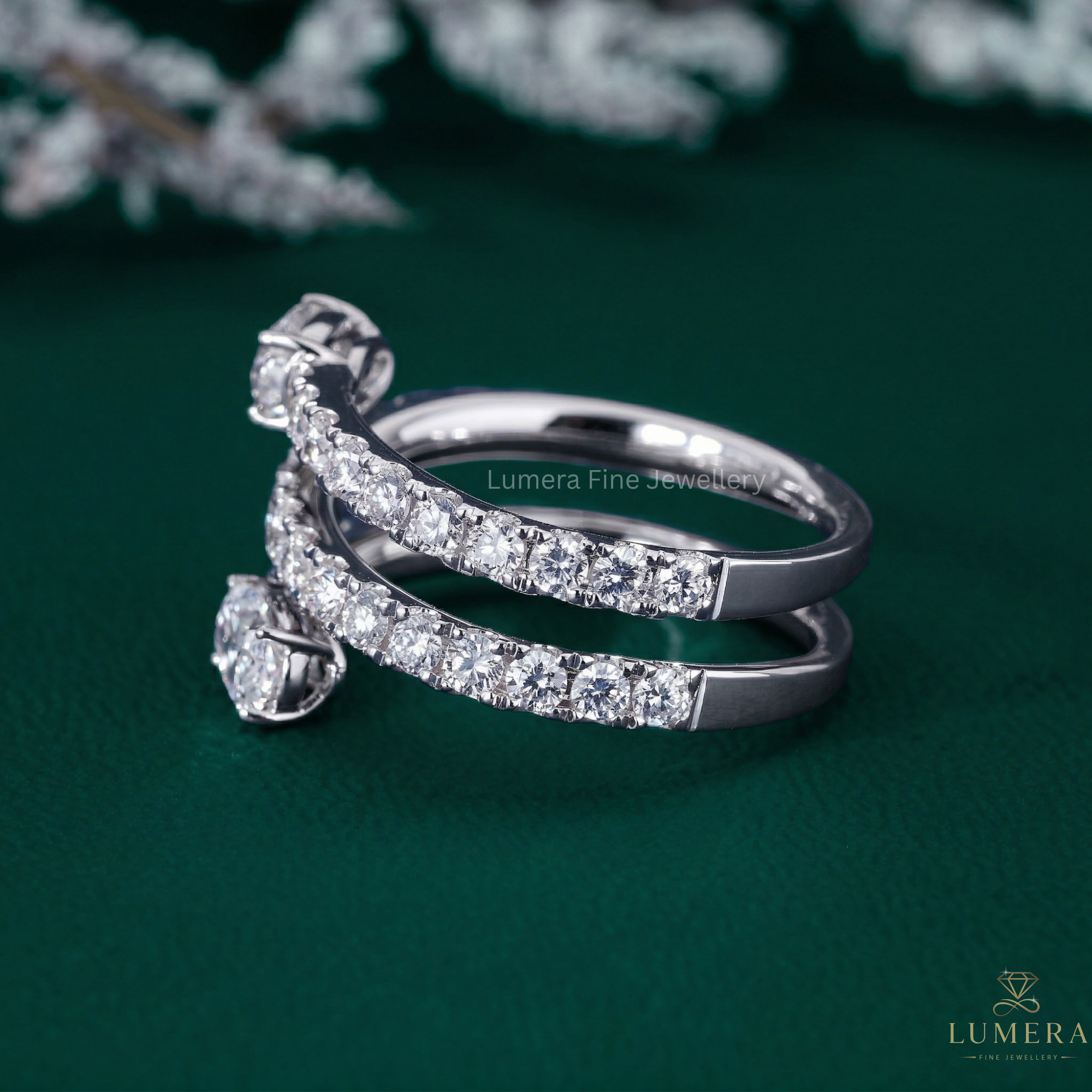 Oval diamond wedding band with Oval cut wedding band.