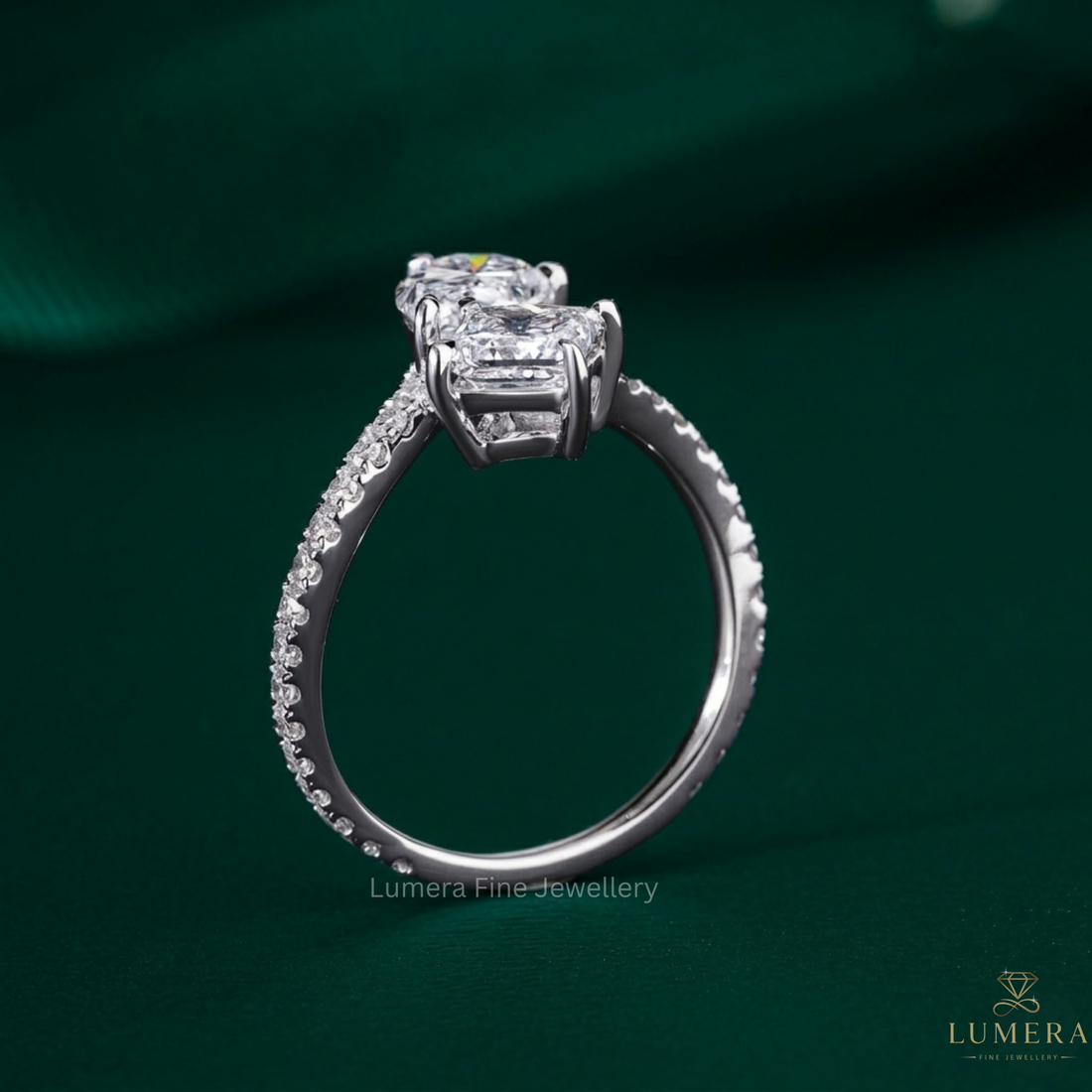 engagement rings toi et moi with unique two stone engagement ring.