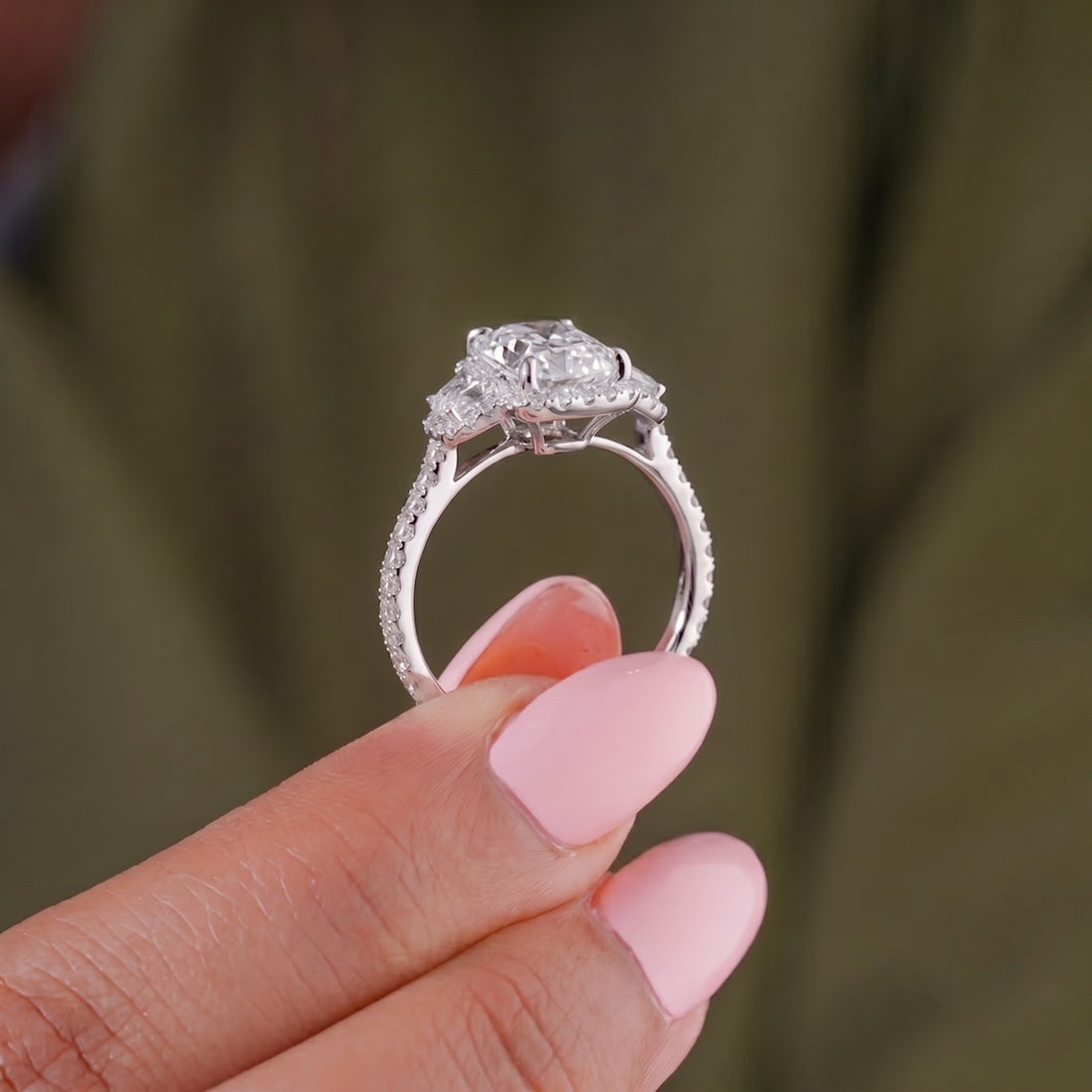 pave diamond ring with pave ring.
