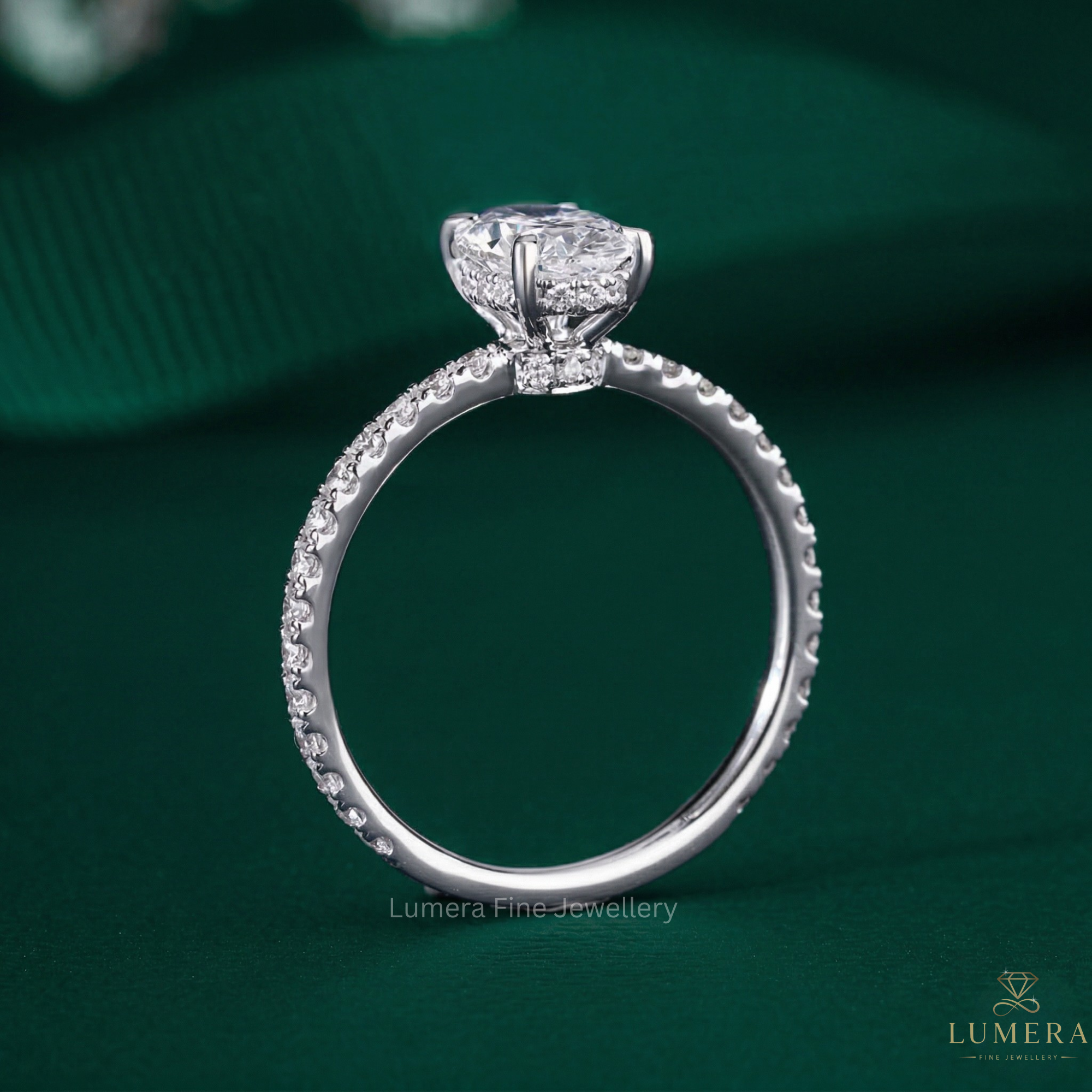 lumera engagement ring featuring lumera diamond ring.
