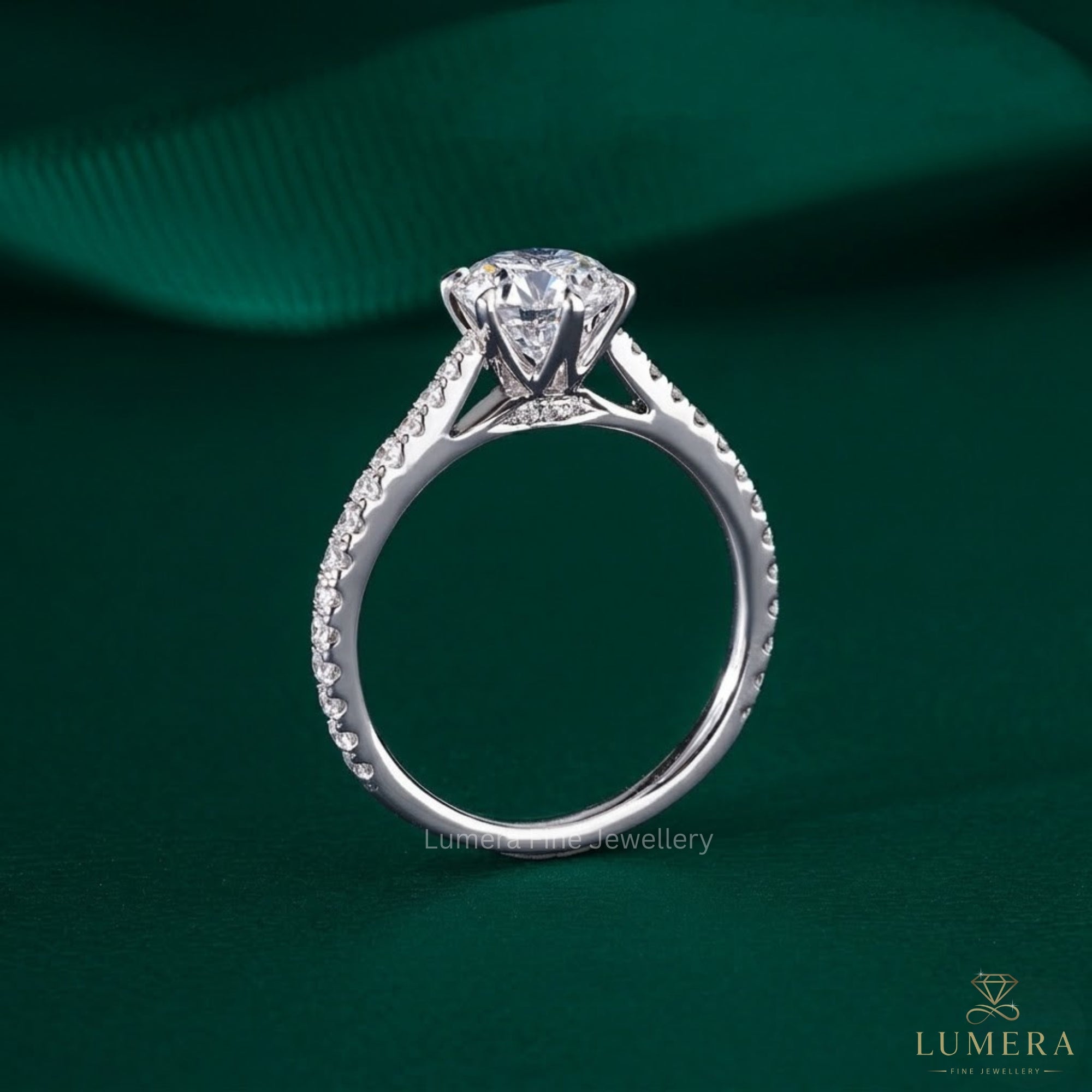 fine jewelry featuring lumera engagement ring.
