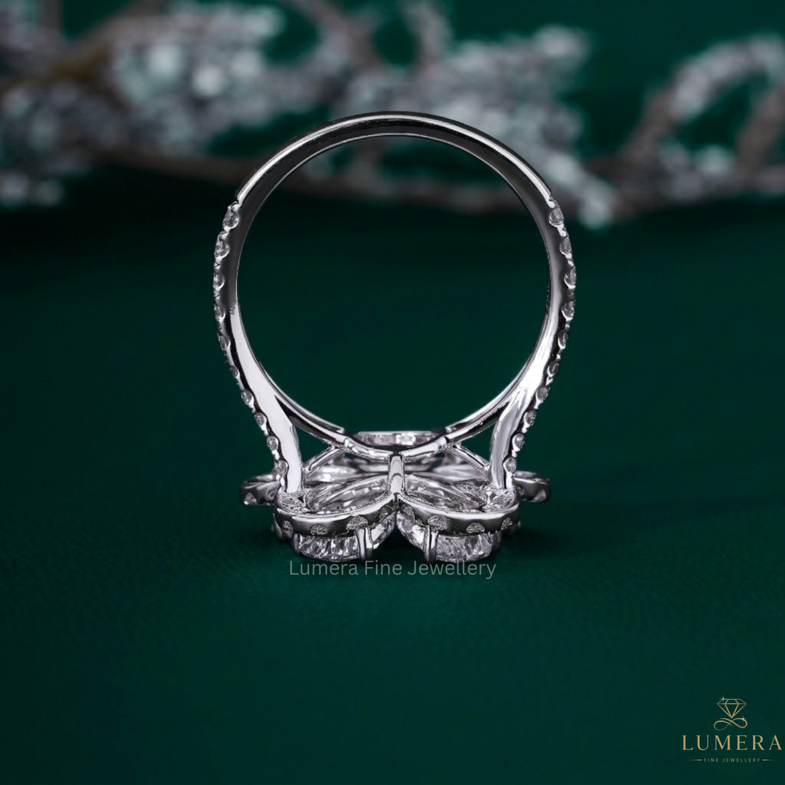 pear diamond engagement ring with halo engagement ring.