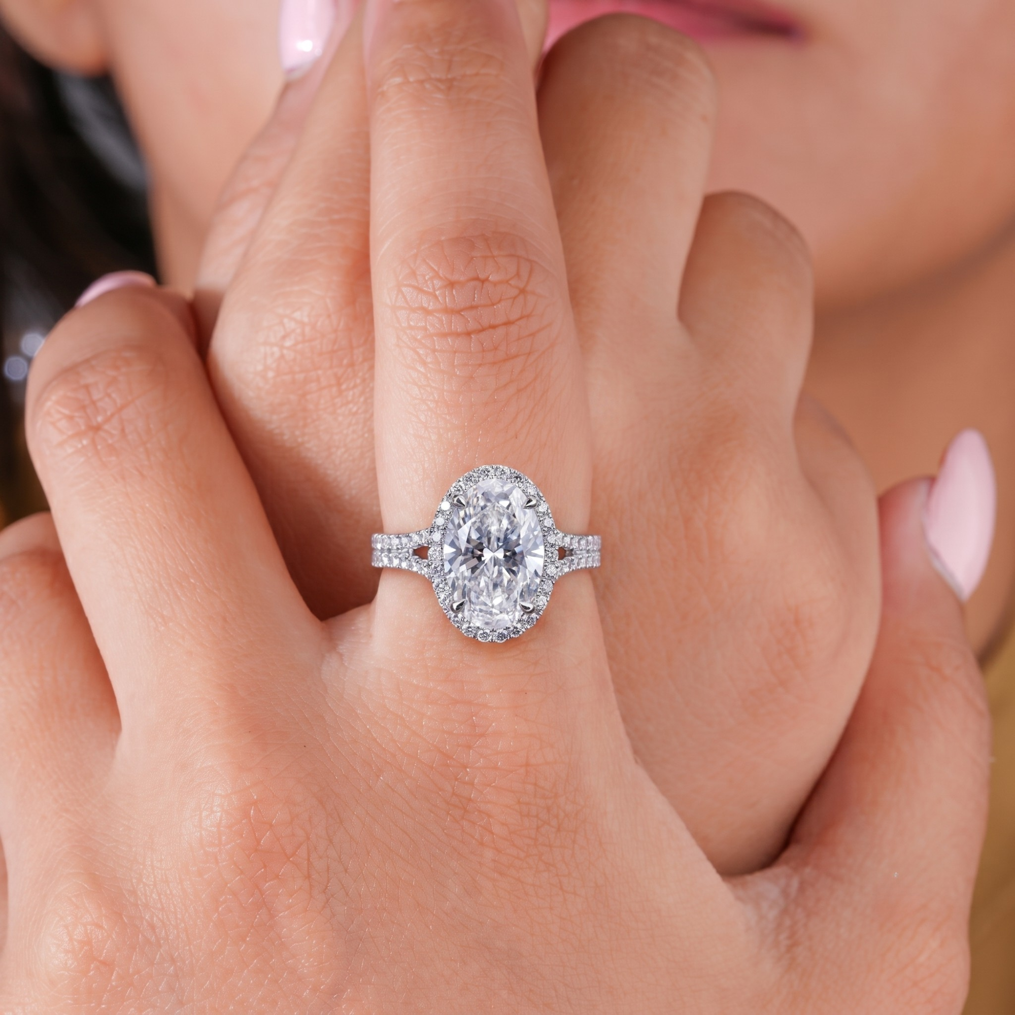 solid gold ring with IGI Certified.
