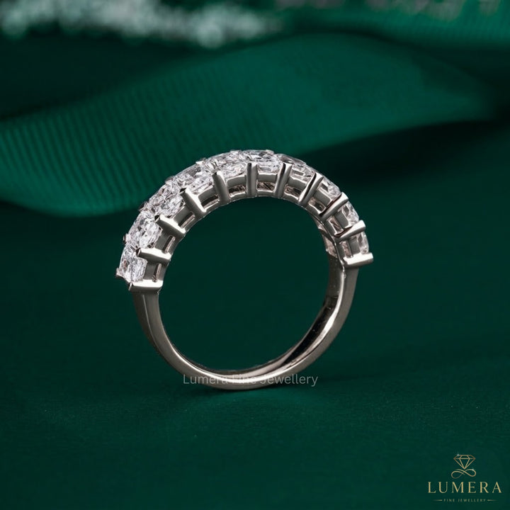 1.70 TCW Radiant Shape Lab Diamond Eternity Luxury Bridal Wedding Band