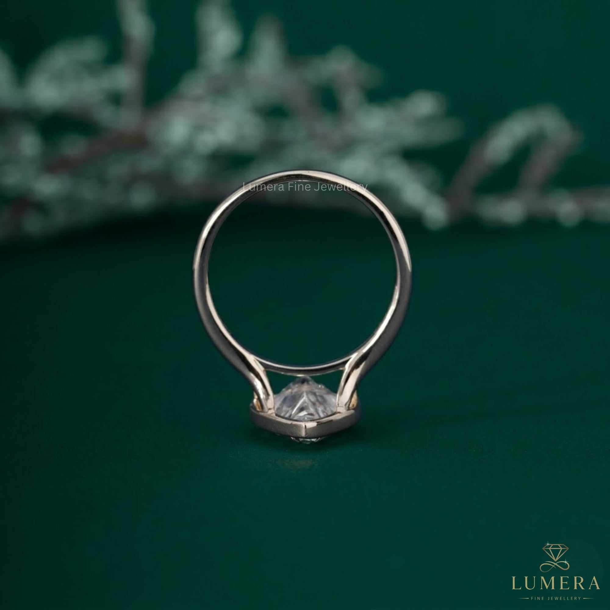 Pear diamond ring with pear solitaire ring.
