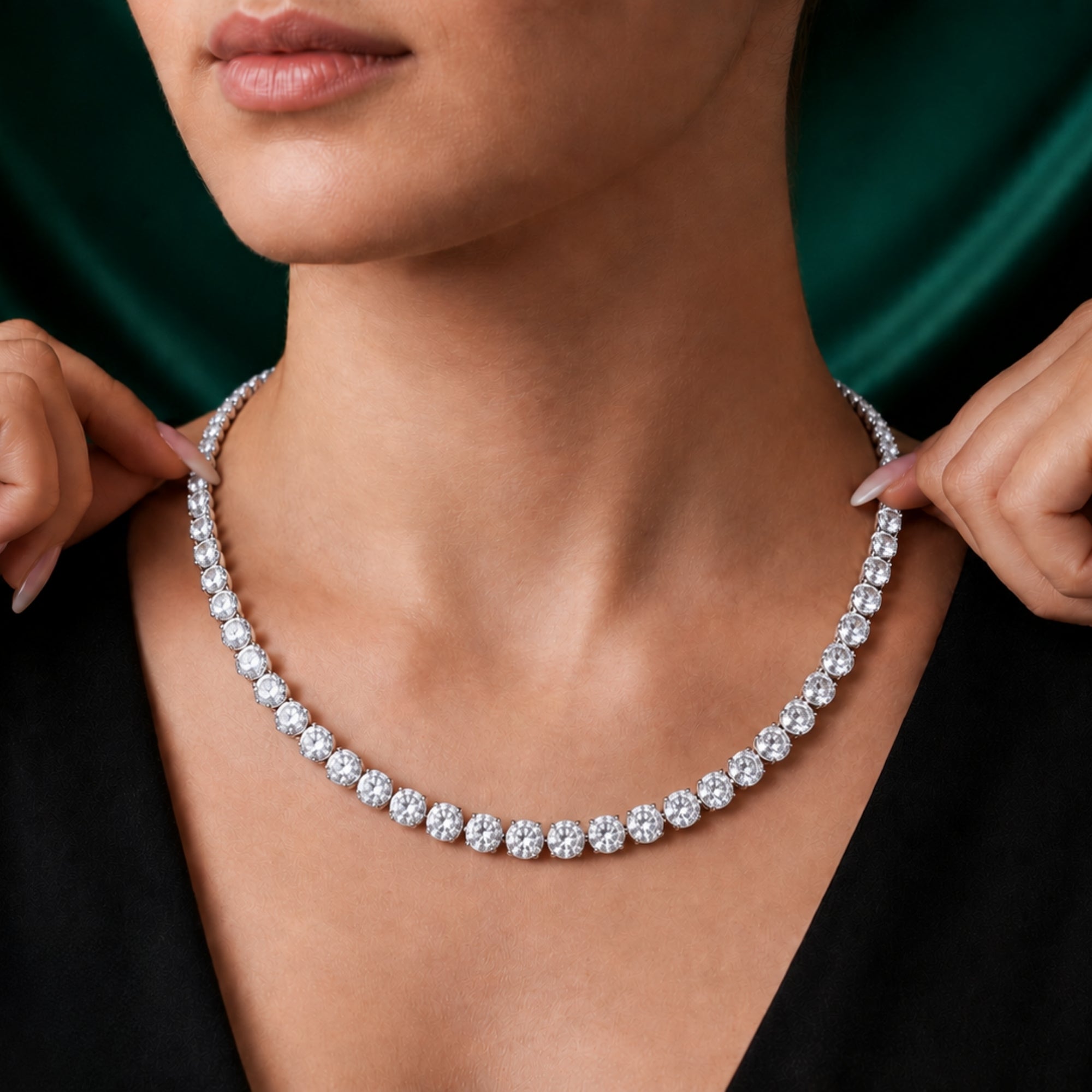 lab grown diamond necklace with fine jewelry.