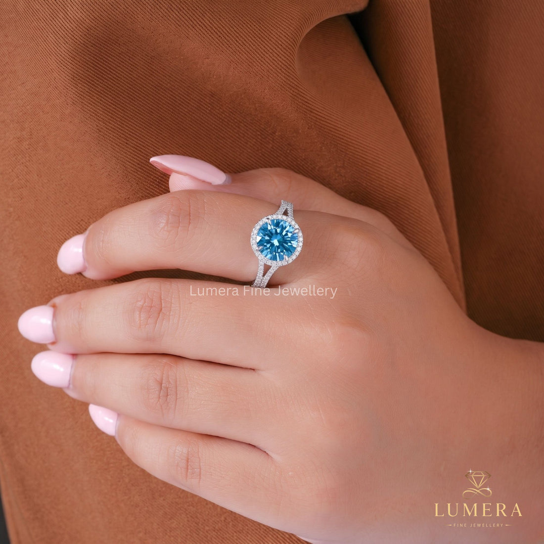 Customized ring with shop engagement ring.

