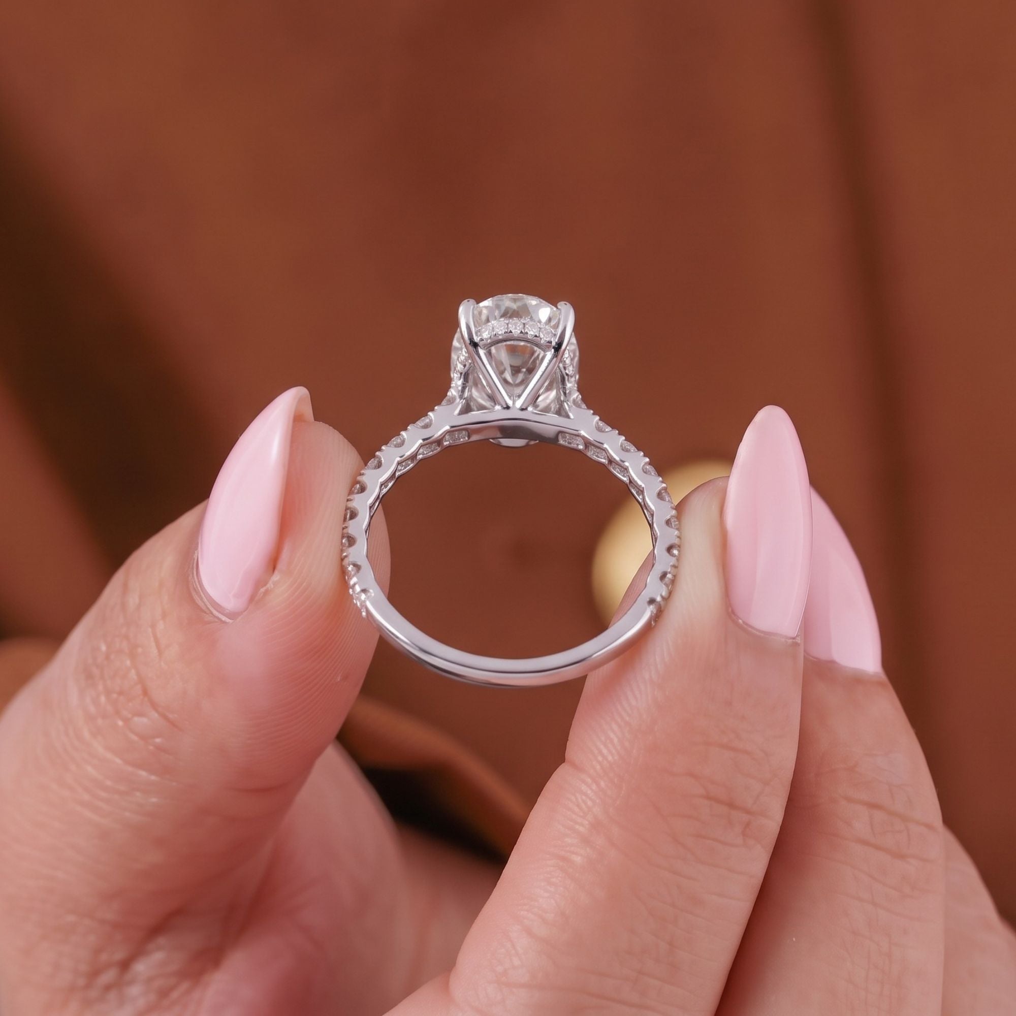 Antique cut diamond ring with u prong setting.
