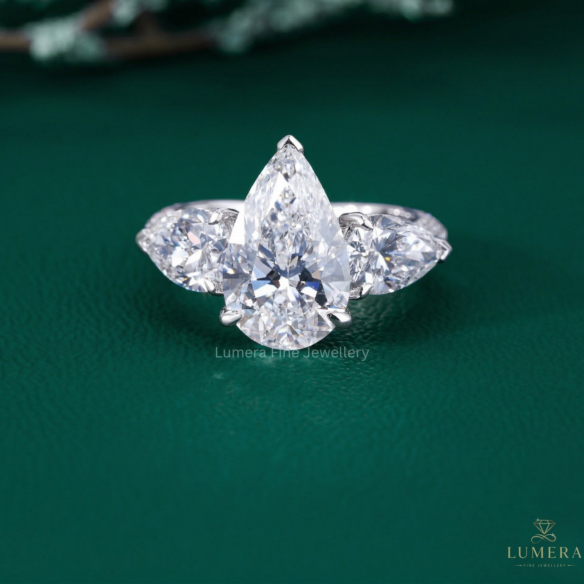 hidden halo ring with bridge accent engagement ring.