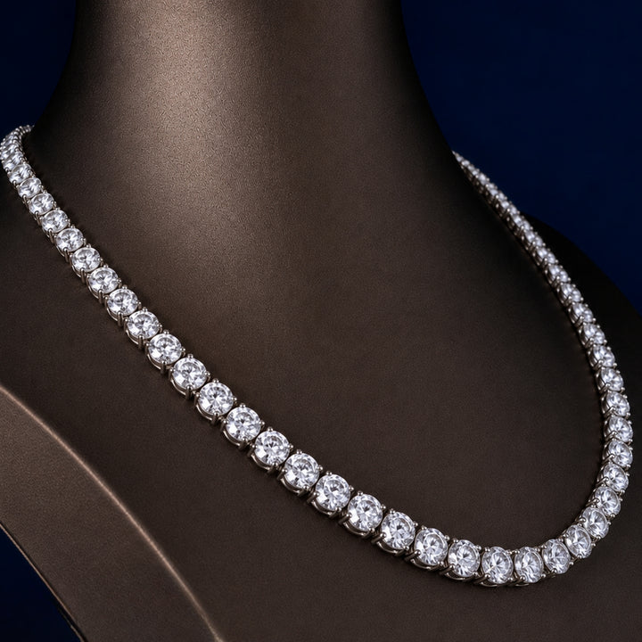 single line diamond necklace with dainty diamond strand necklace.
