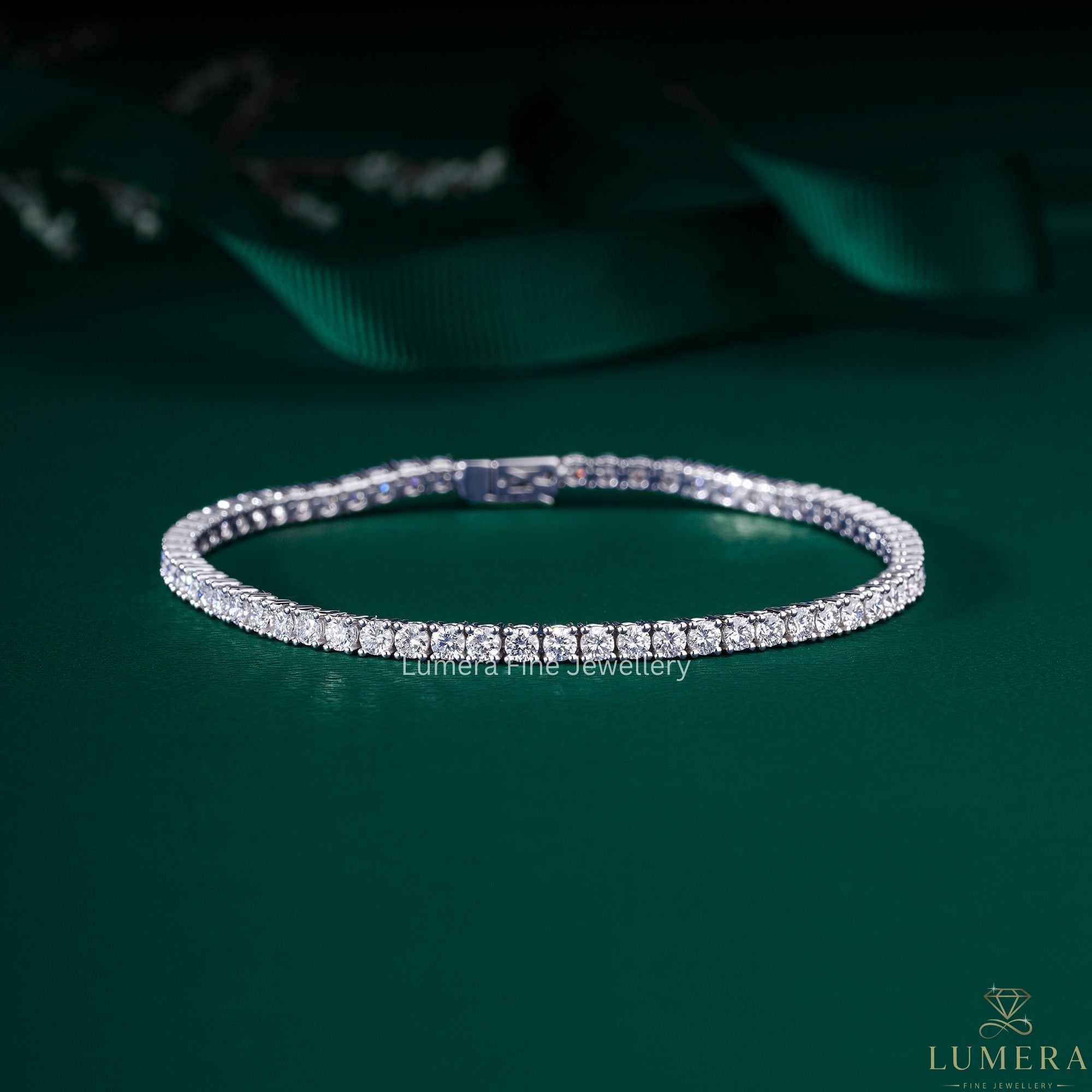 Round Lab Grown Diamond Tennis Bracelet