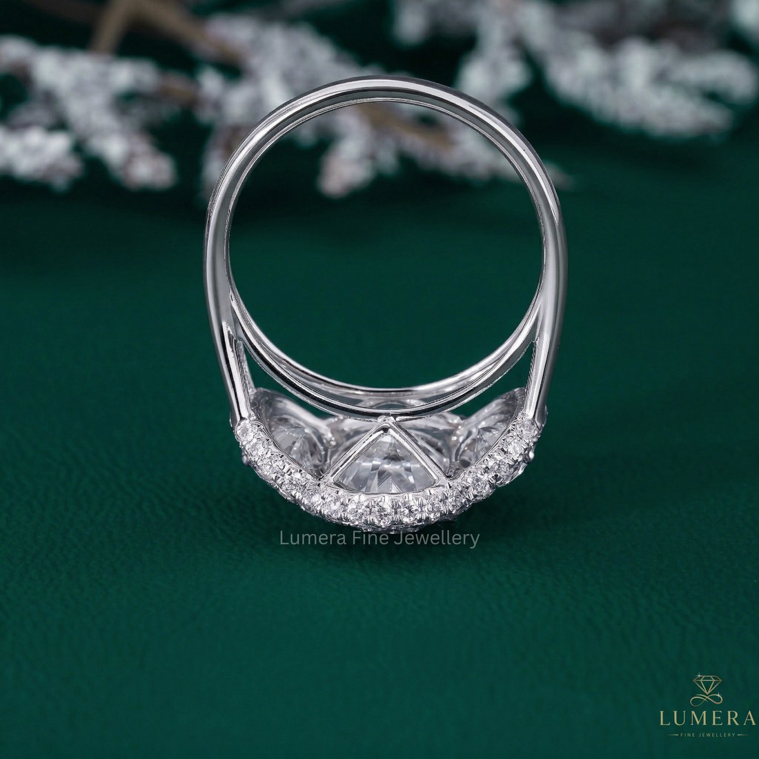 oval diamond engagement ring with split shank engagement ring.